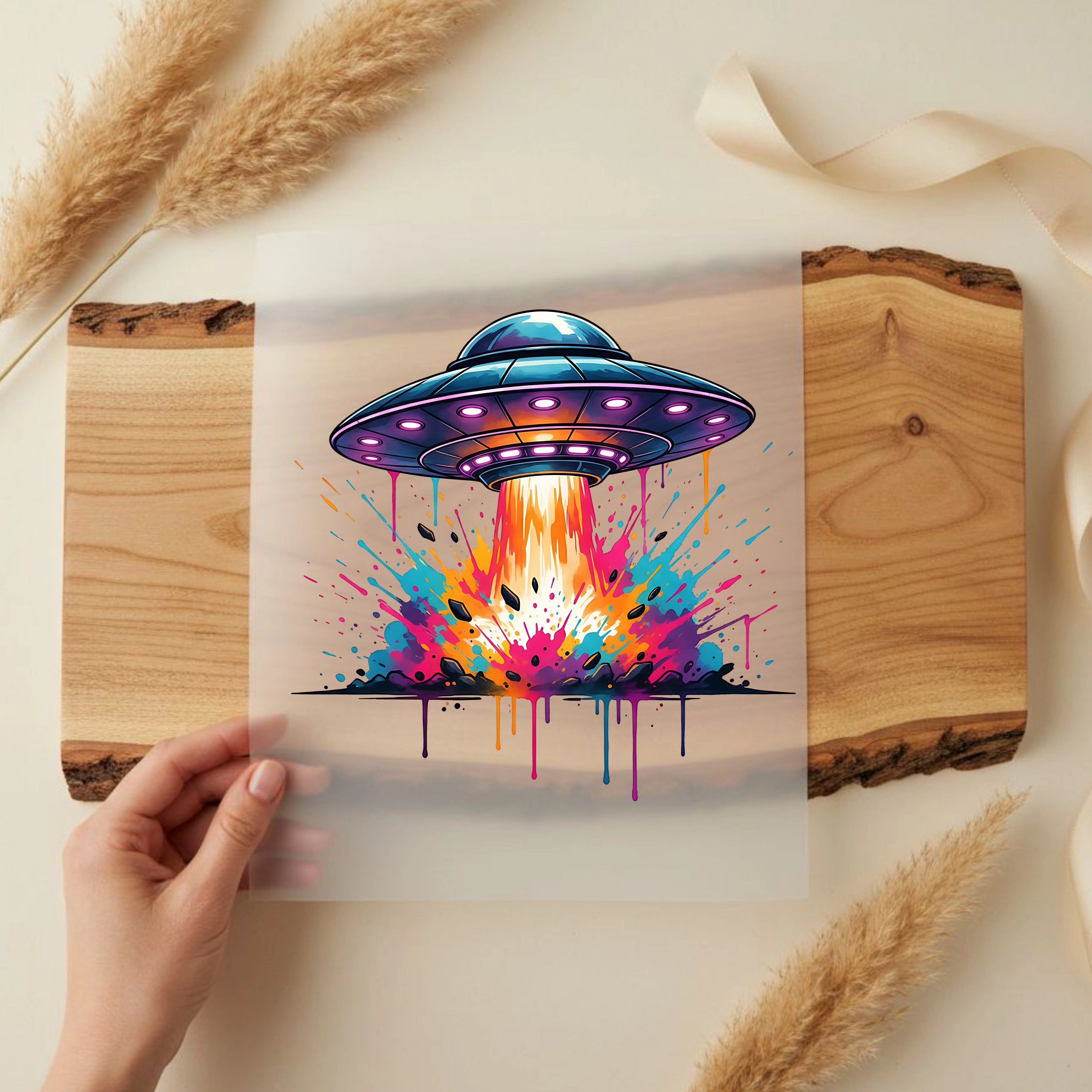 Bügelbild Splash UFO