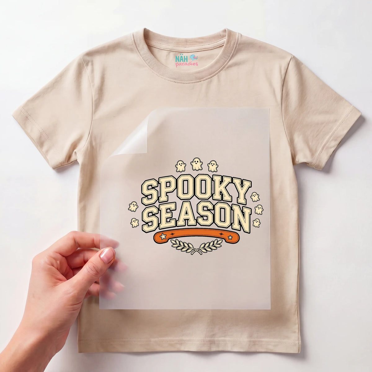 Bügelbild Spooky Season Schriftzug