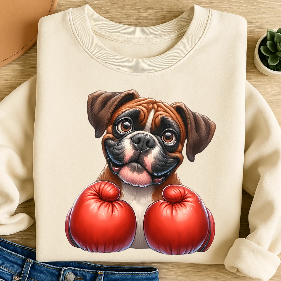 Bügelbild Sportlicher Boxer