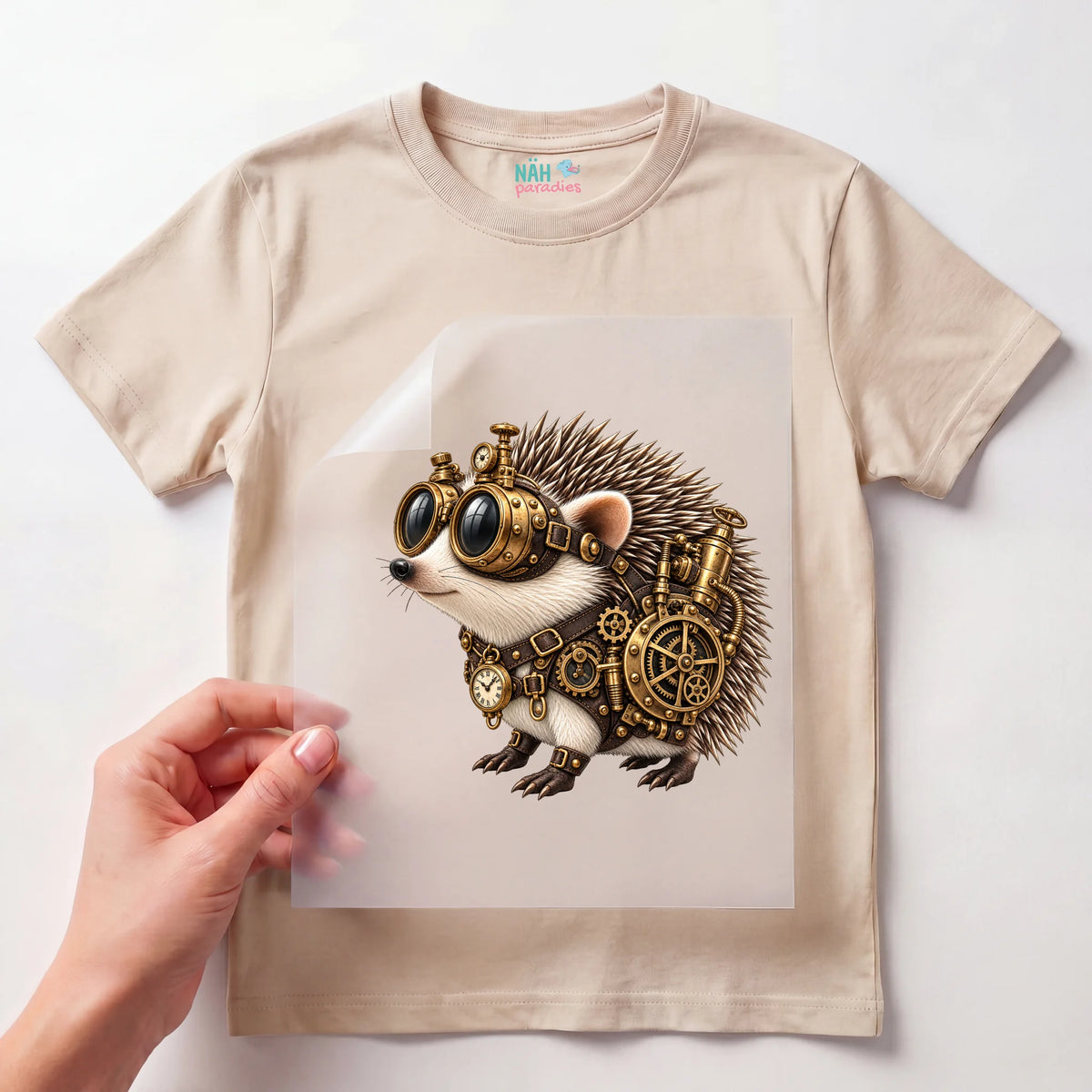 Bügelbild Steampunk Igel