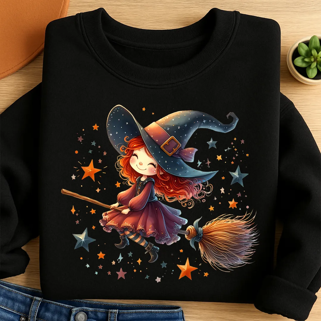 Bügelbild Sternen Hexe Livia