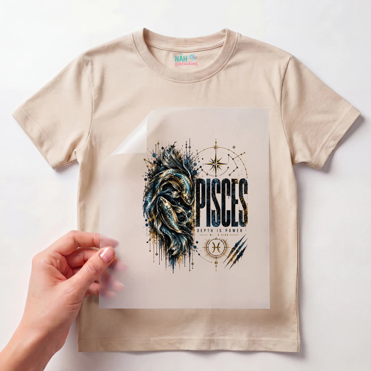 Bügelbild Sternzeichen Fische Pisces