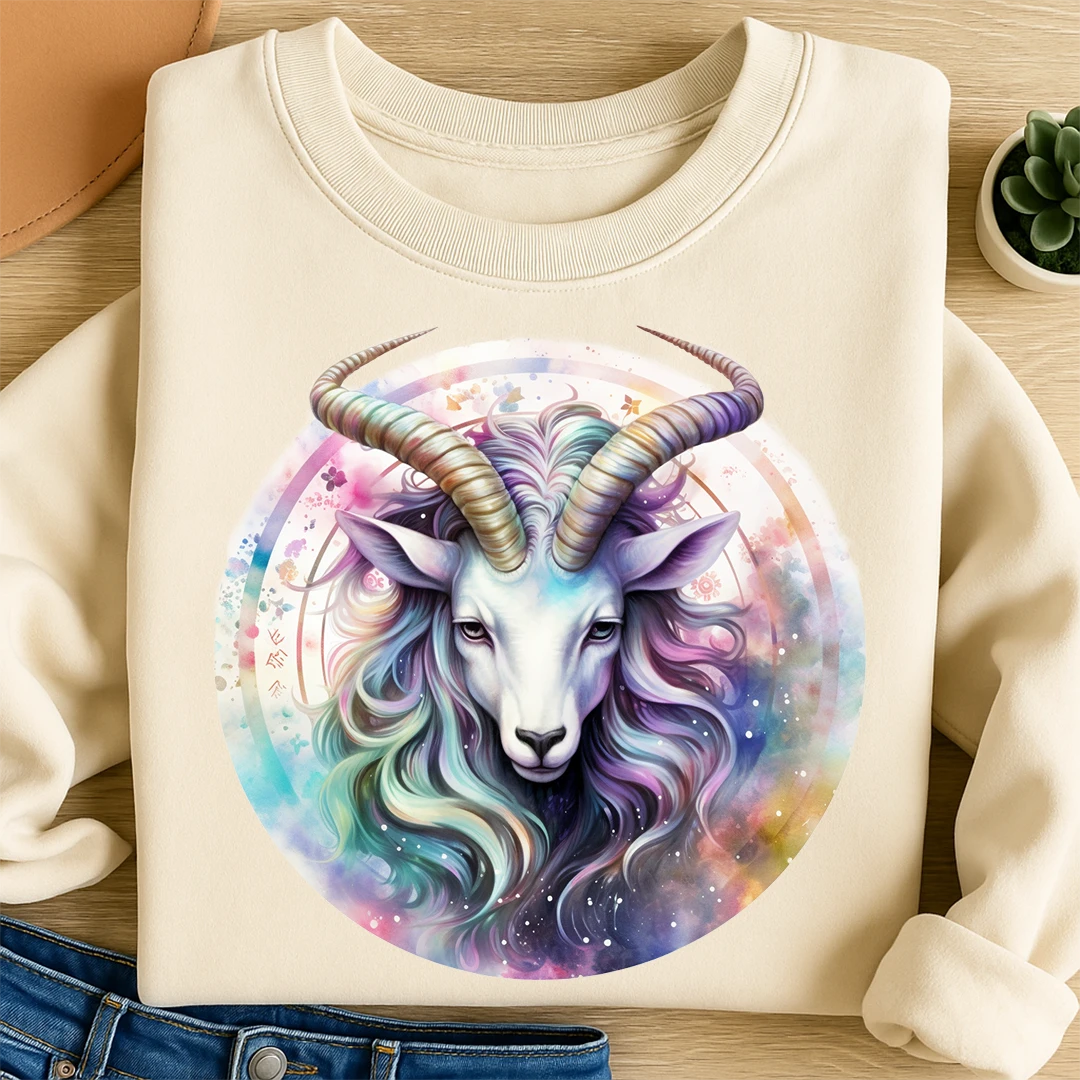 Bügelbild Sternzeichen Steinbock Bunt