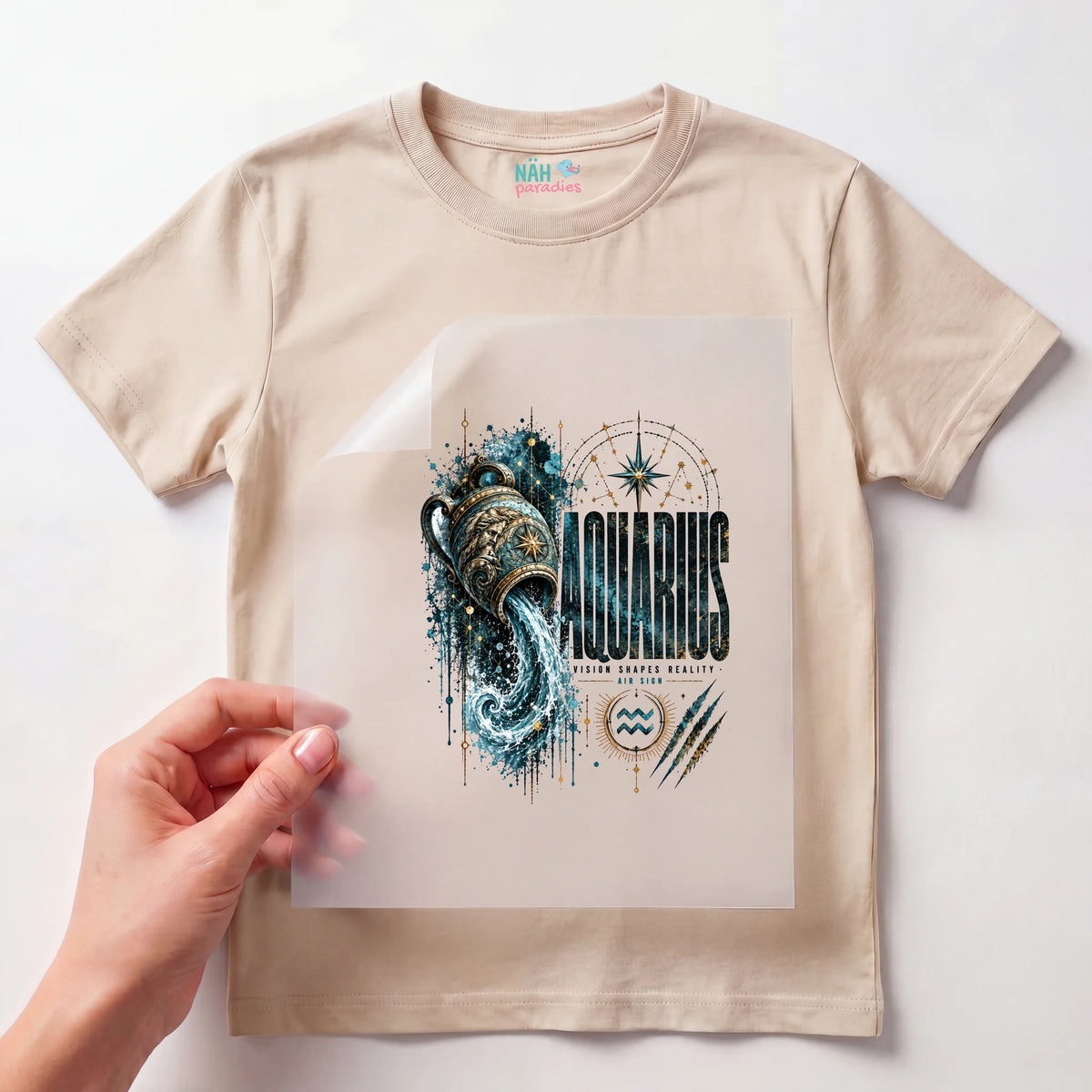 Bügelbild Sternzeichen Wassermann Aquarius