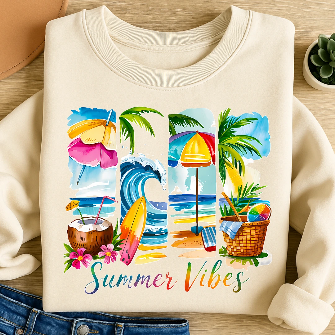 Bügelbild Summer Vibes Regenbogenlaune
