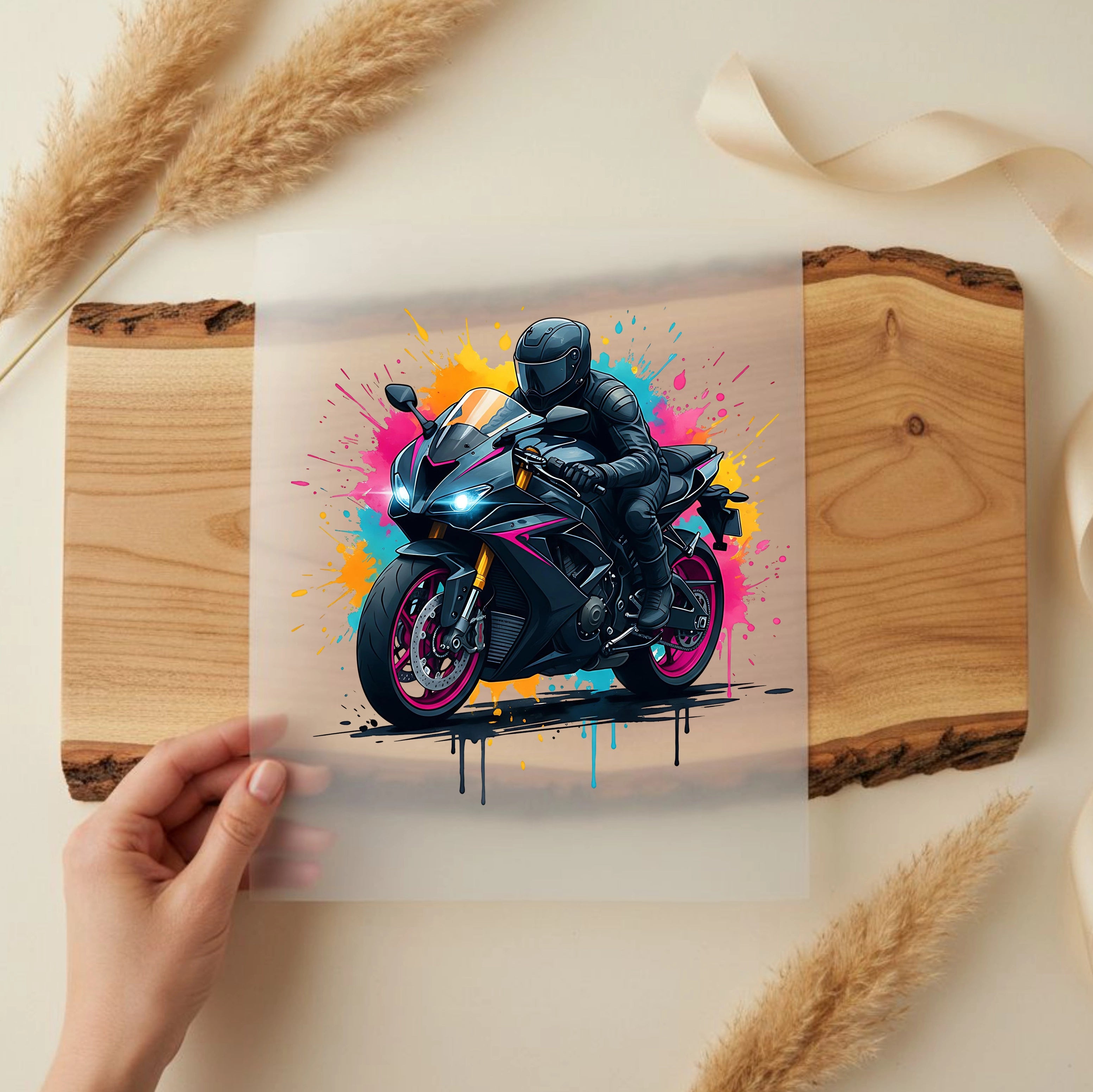 Bügelbild Superbike Splash