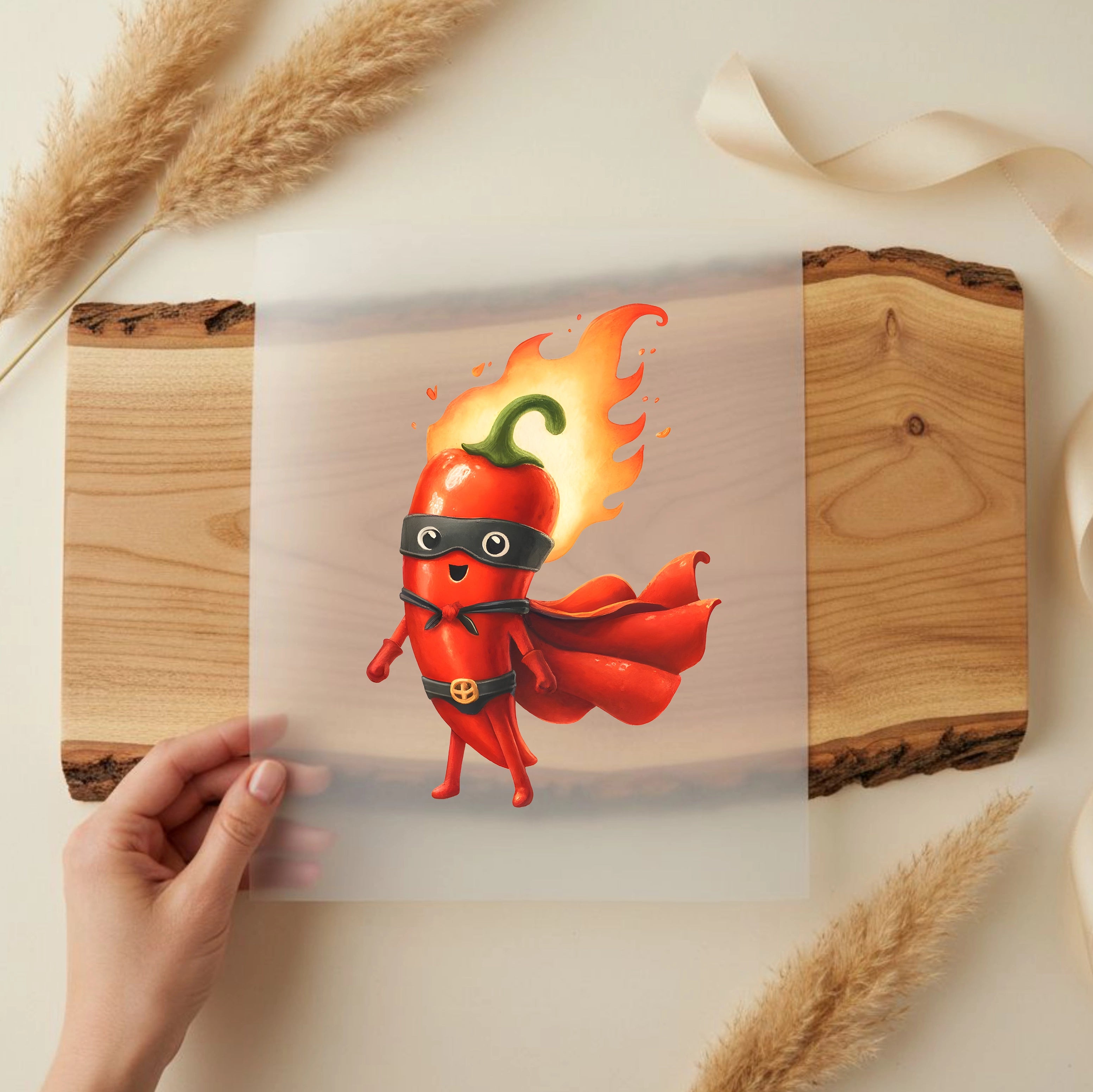 Bügelbild Superheld Chili