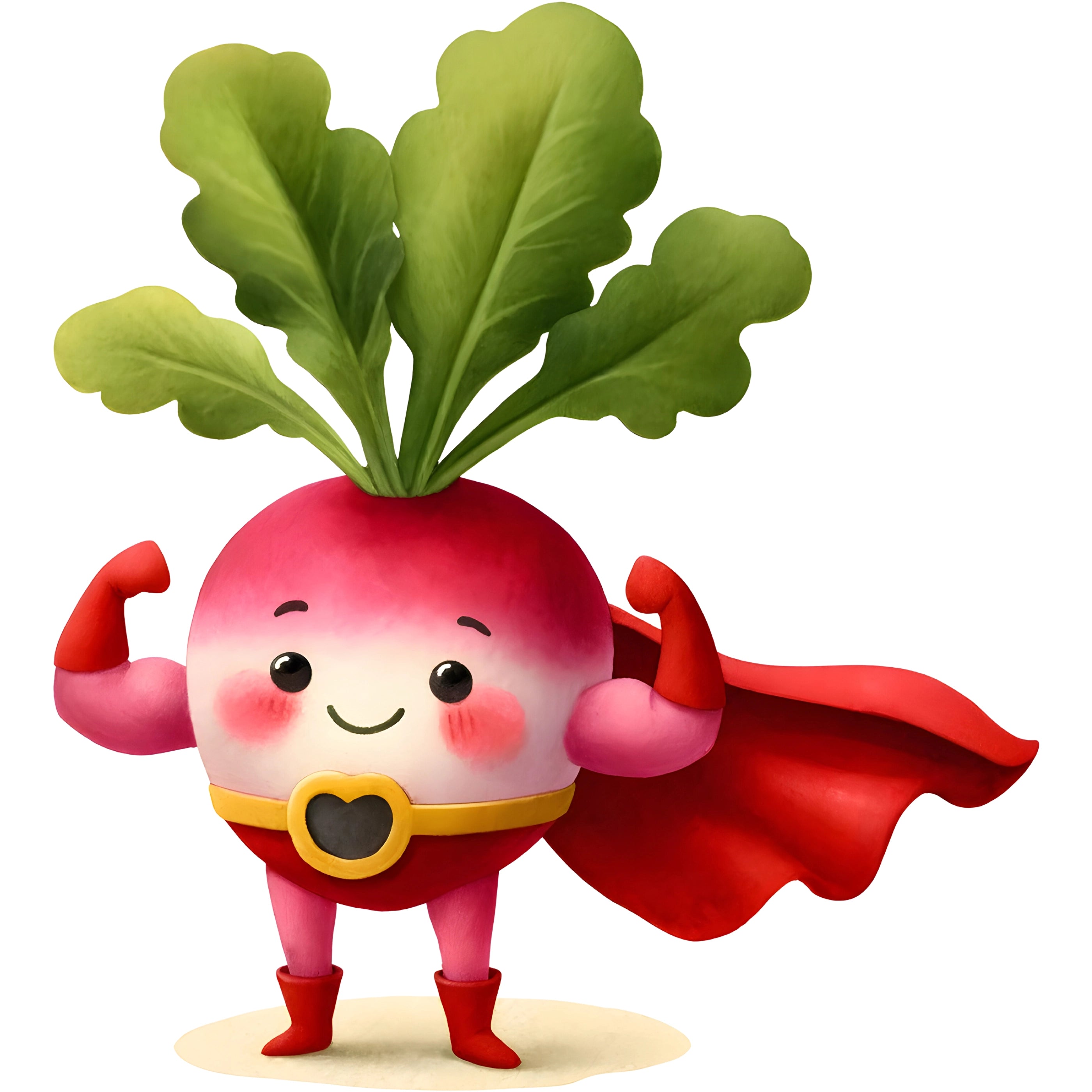 Bügelbild Superheld Radieschen