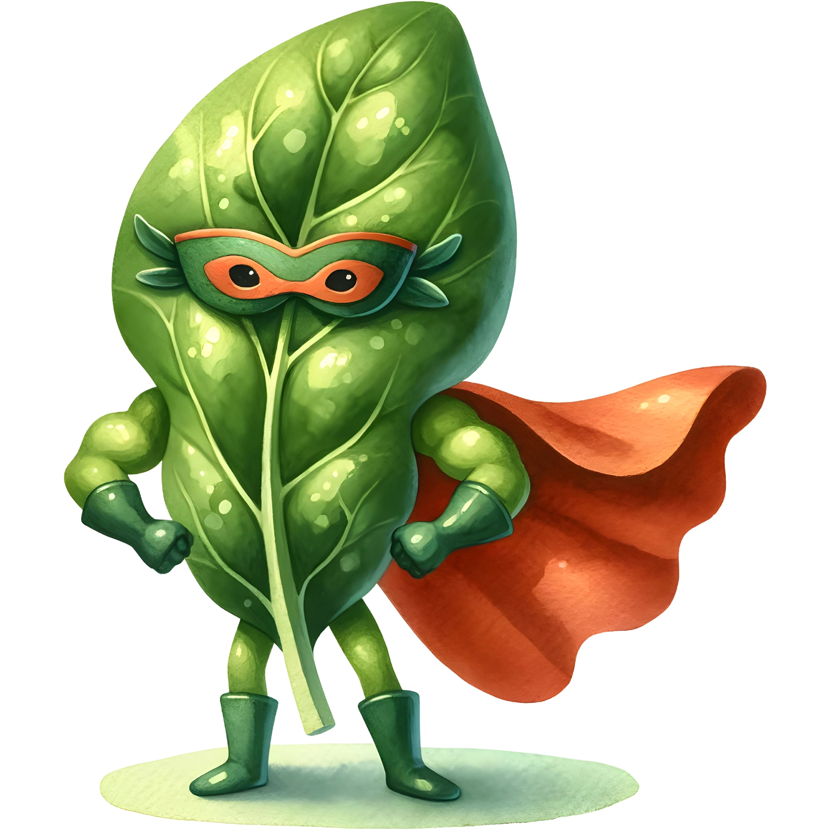 Bügelbild Superheld Spinat