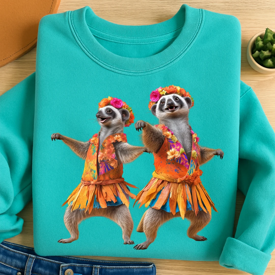 Bügelbild Tanzbrüder Erdmännchen