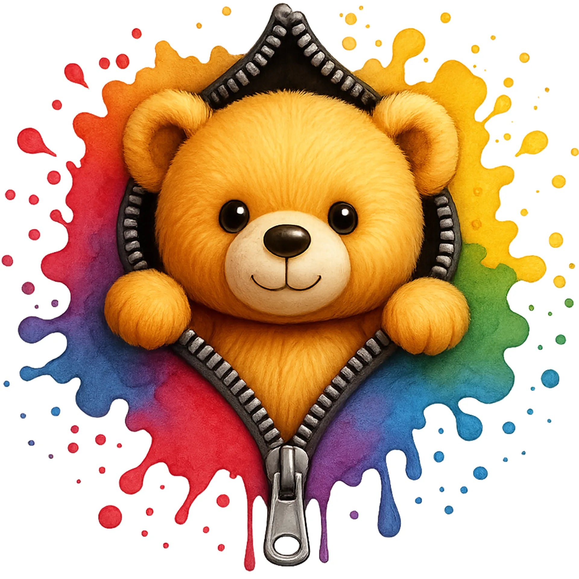 Bügelbild Teddy aus dem Reisverschluss