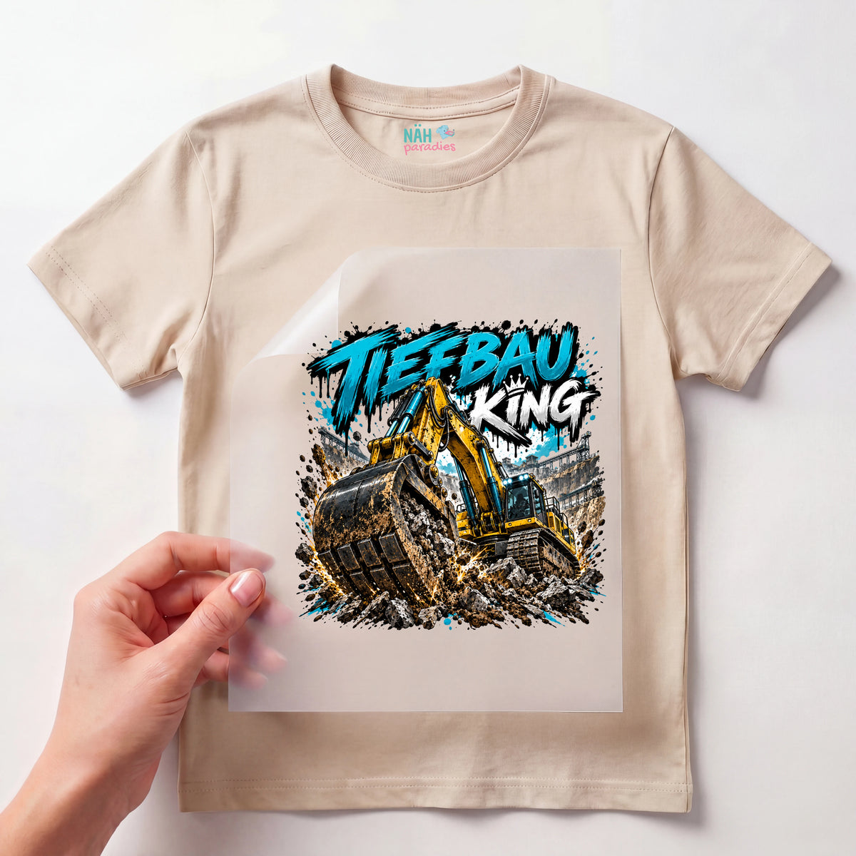 Bügelbild Tiefbau King