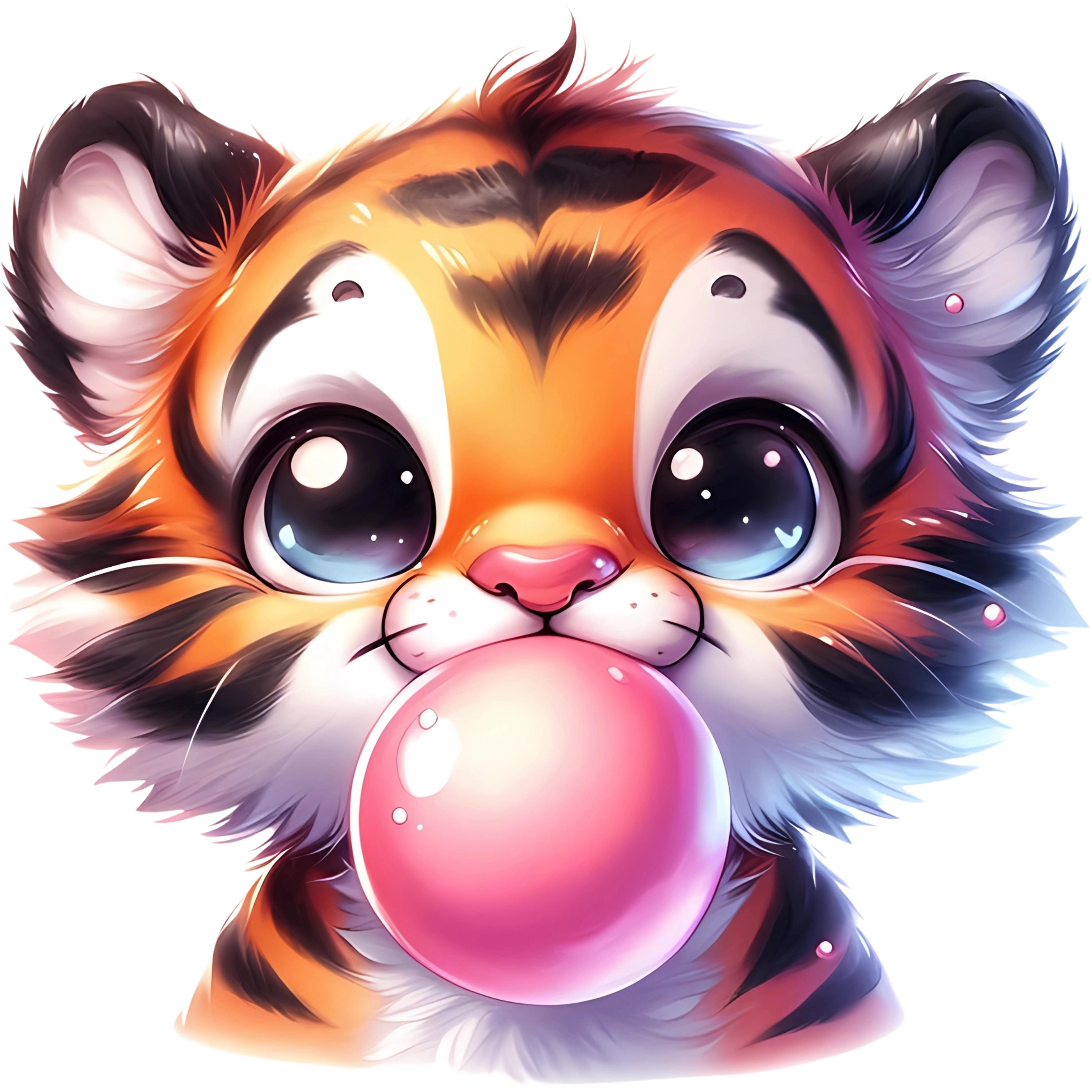 Bügelbild Tiger Bubblefun
