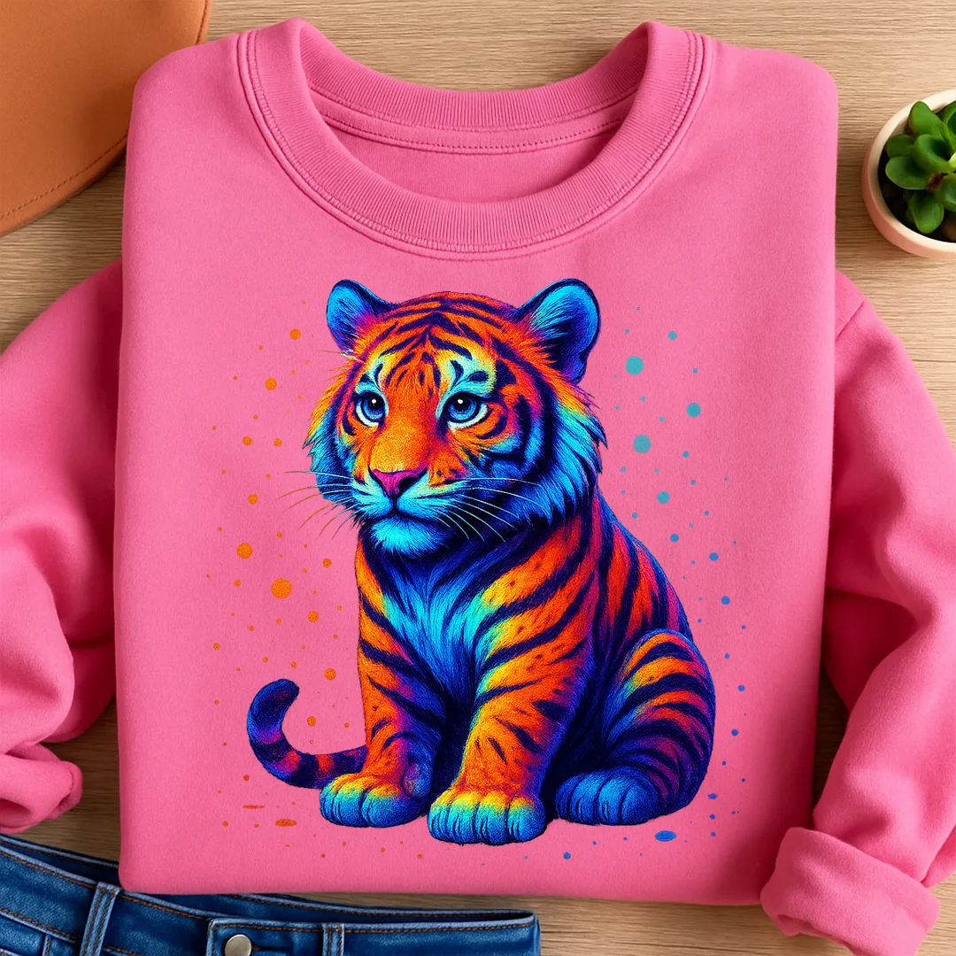 Bügelbild Tiger Dschungelglanz
