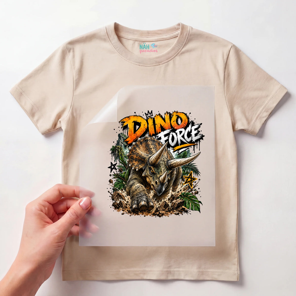 Bügelbild Triceratops Dino Force