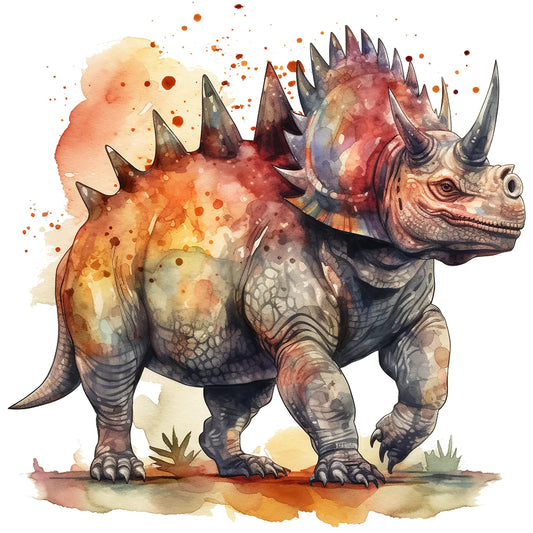 Bügelbild Triceratops Dinosaurier