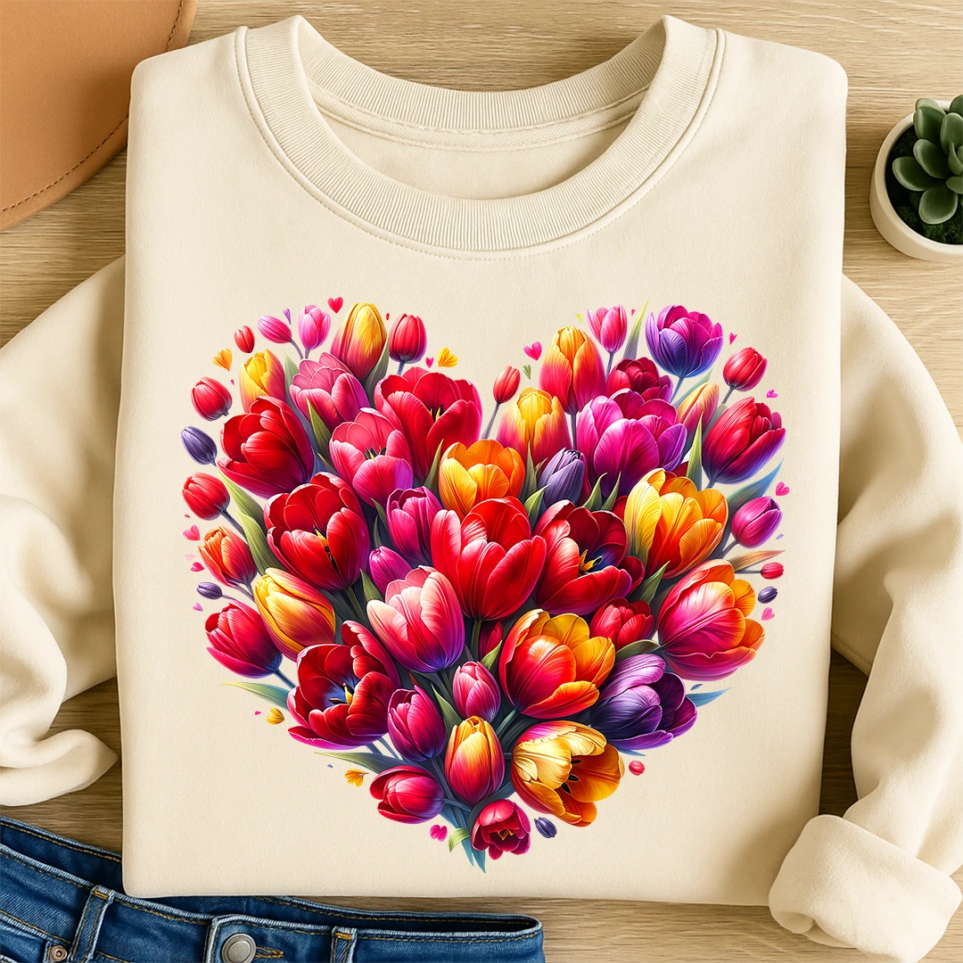 Bügelbild Tulpenzauber Blütenherz