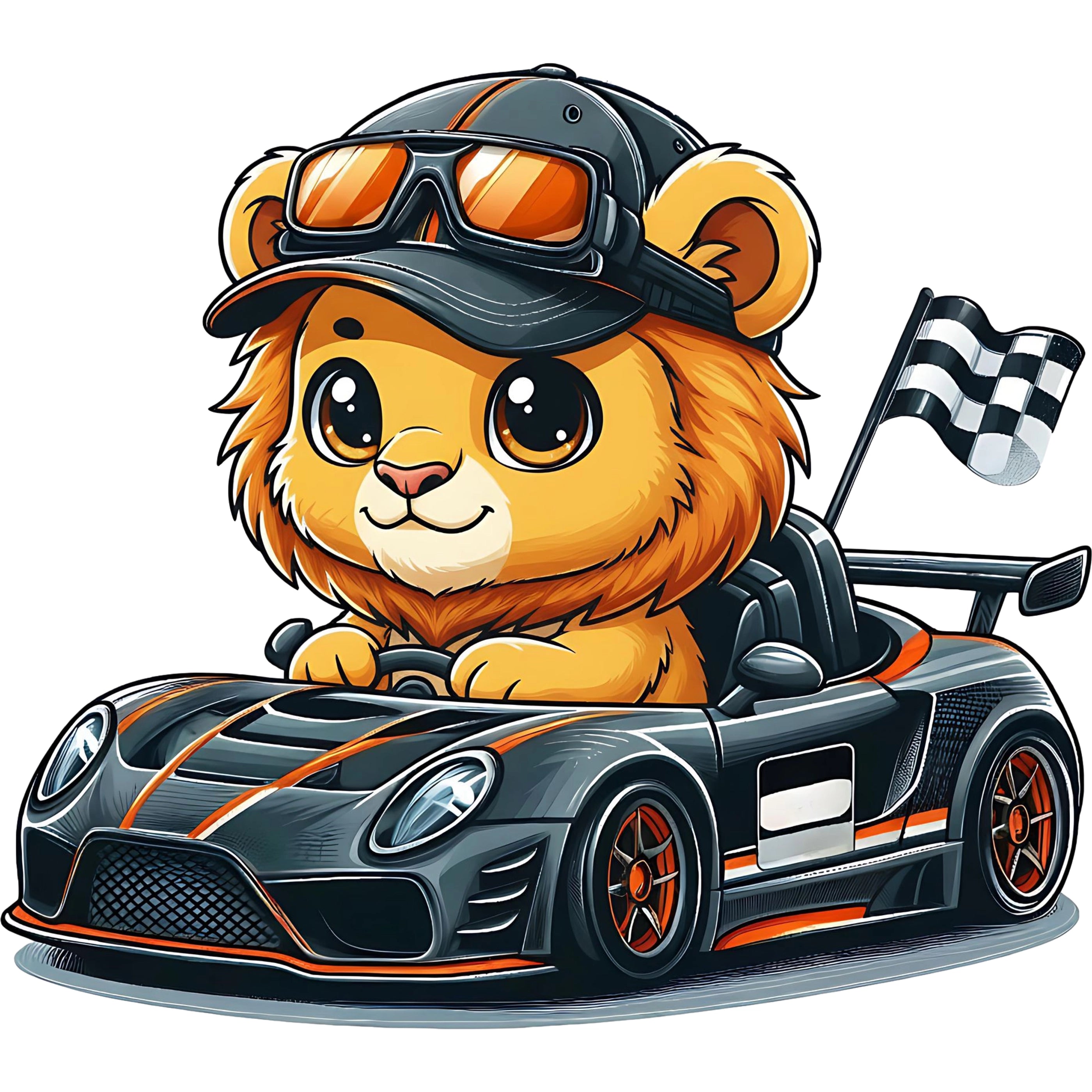 Bügelbild Turbo Löwe