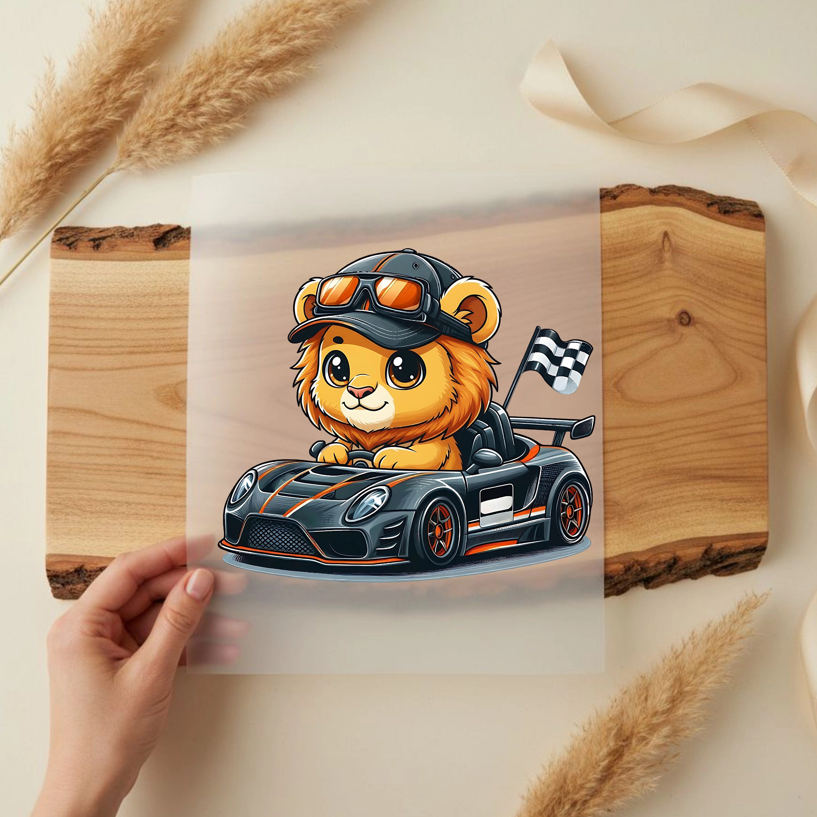 Bügelbild Turbo Löwe