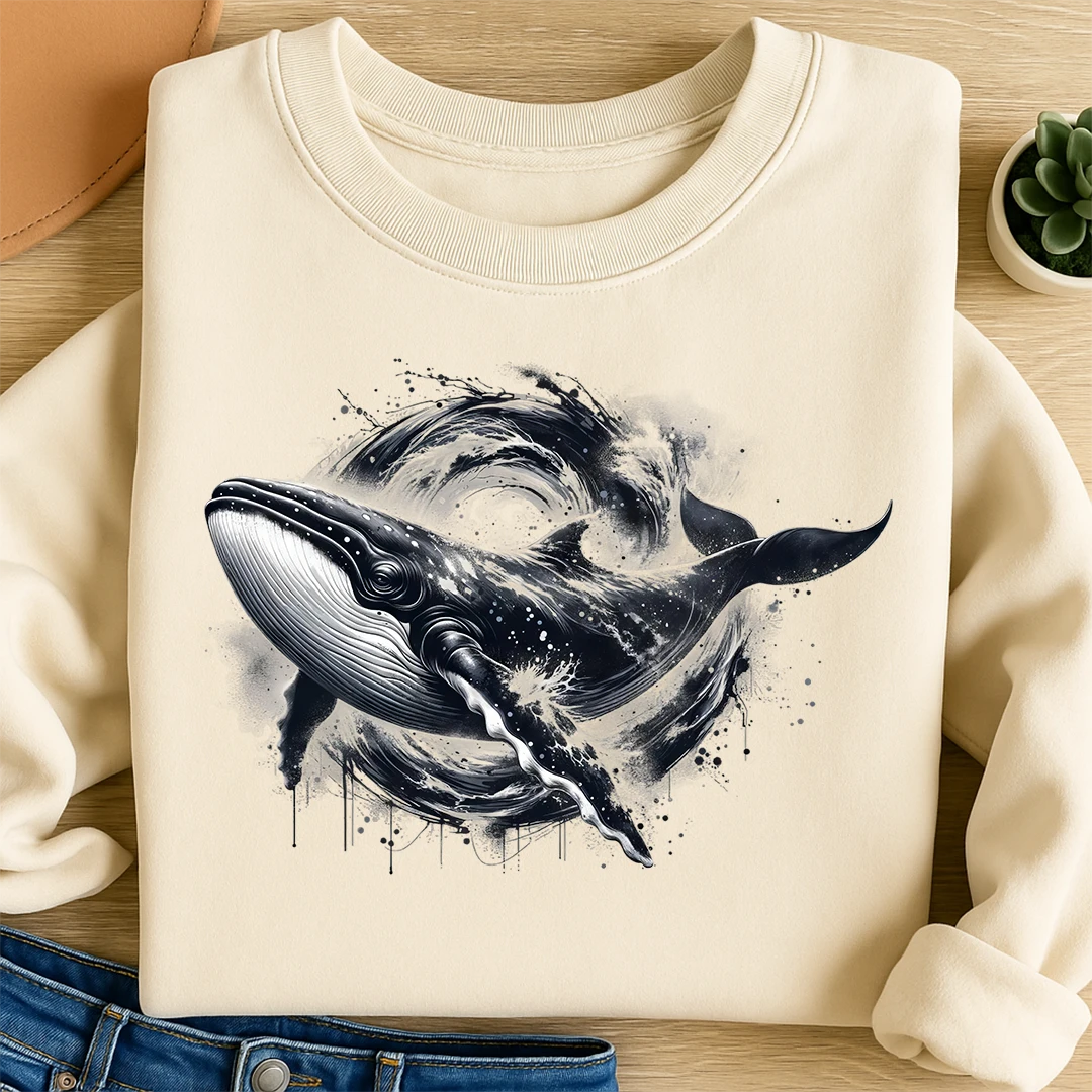 Bügelbild Wal Gigant der Tiefe
