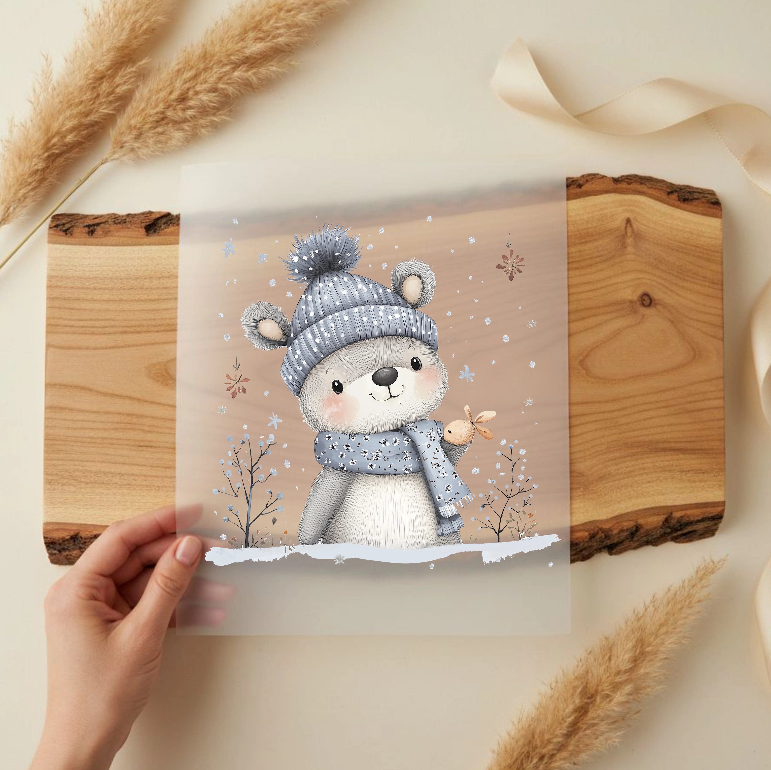 Bügelbild Waldtierchen Bär Kuschelblick