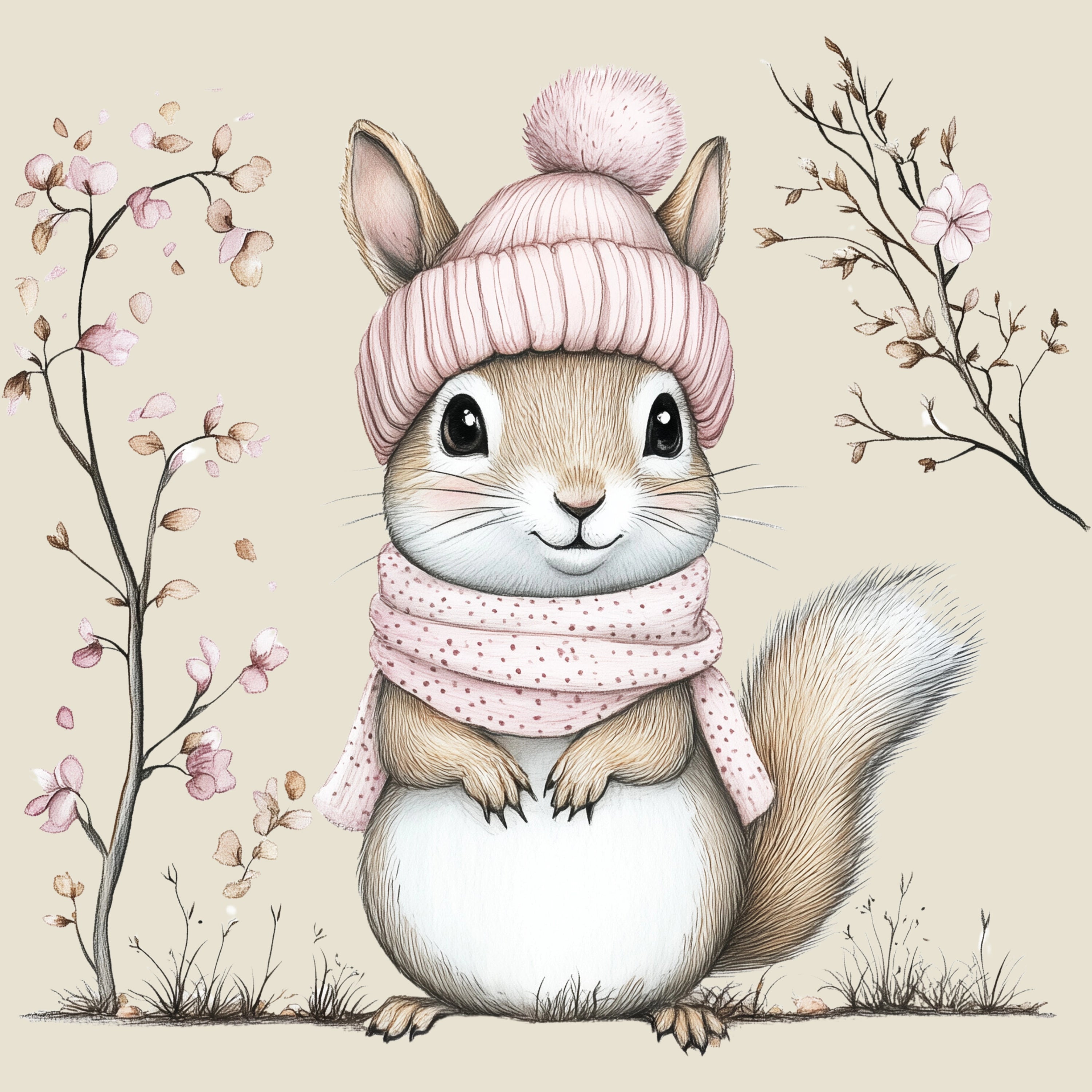 Bügelbild Waldtierchen Eichhörnchen Lotta