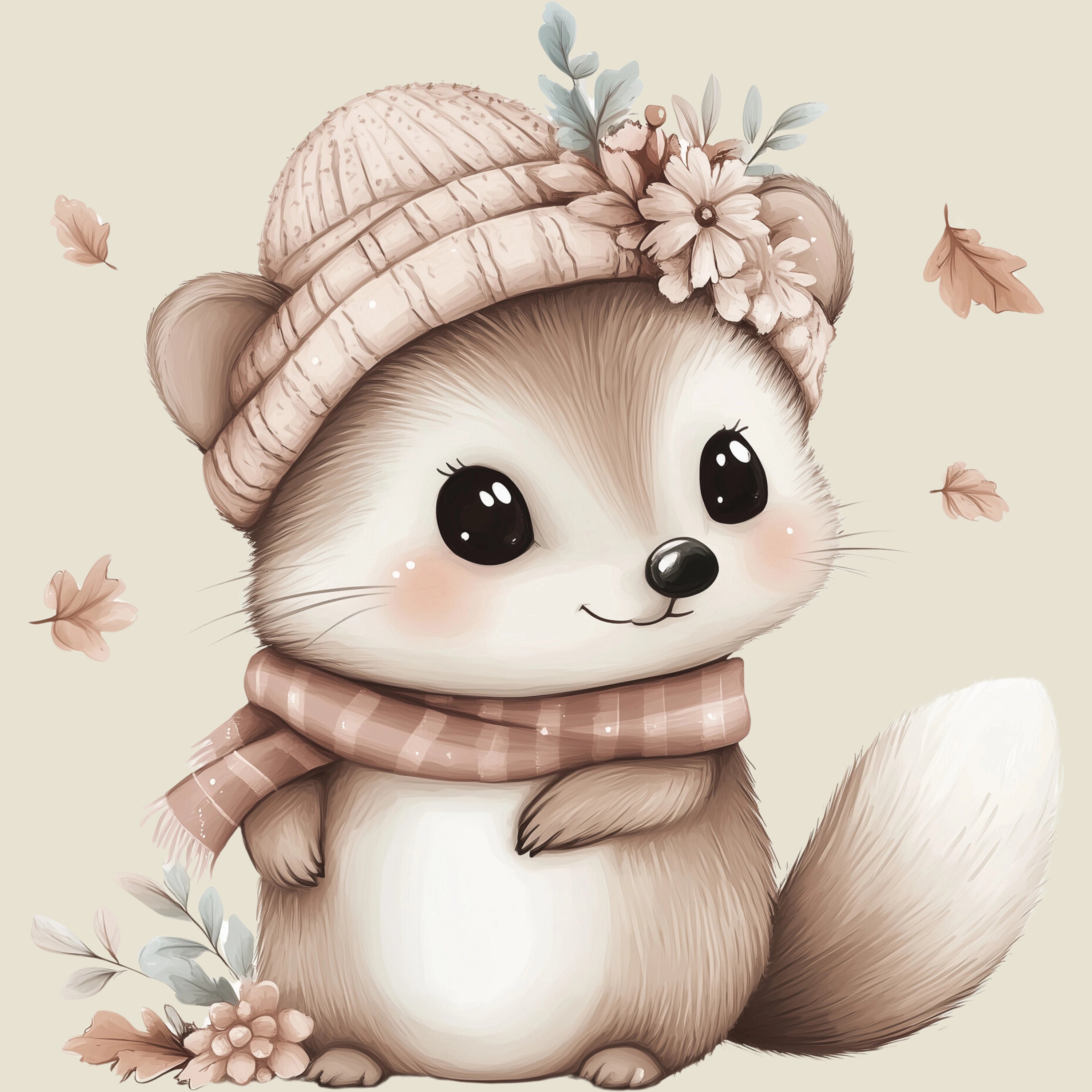 Bügelbild Waldtierchen Eichhörnchen Nola