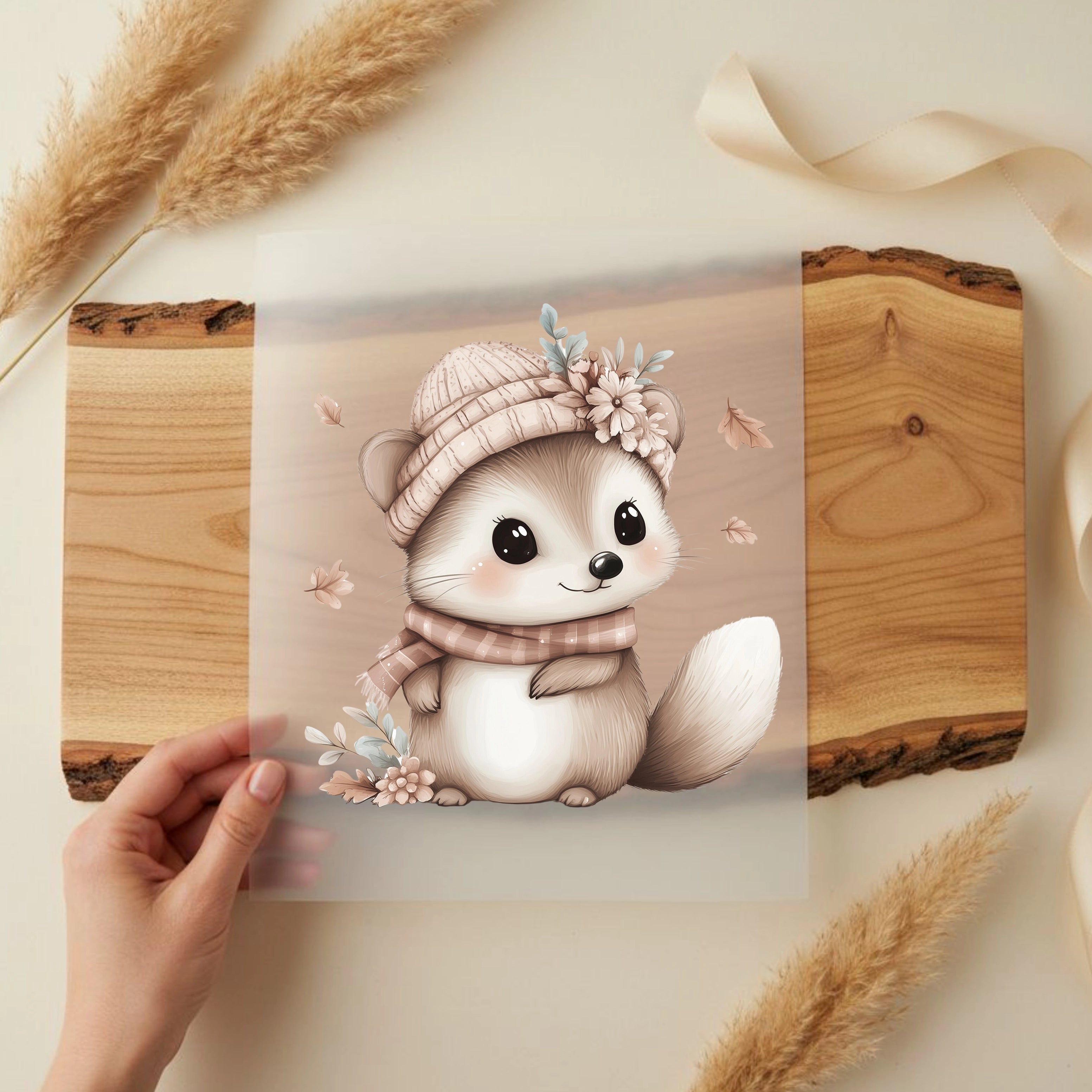 Bügelbild Waldtierchen Eichhörnchen Nola