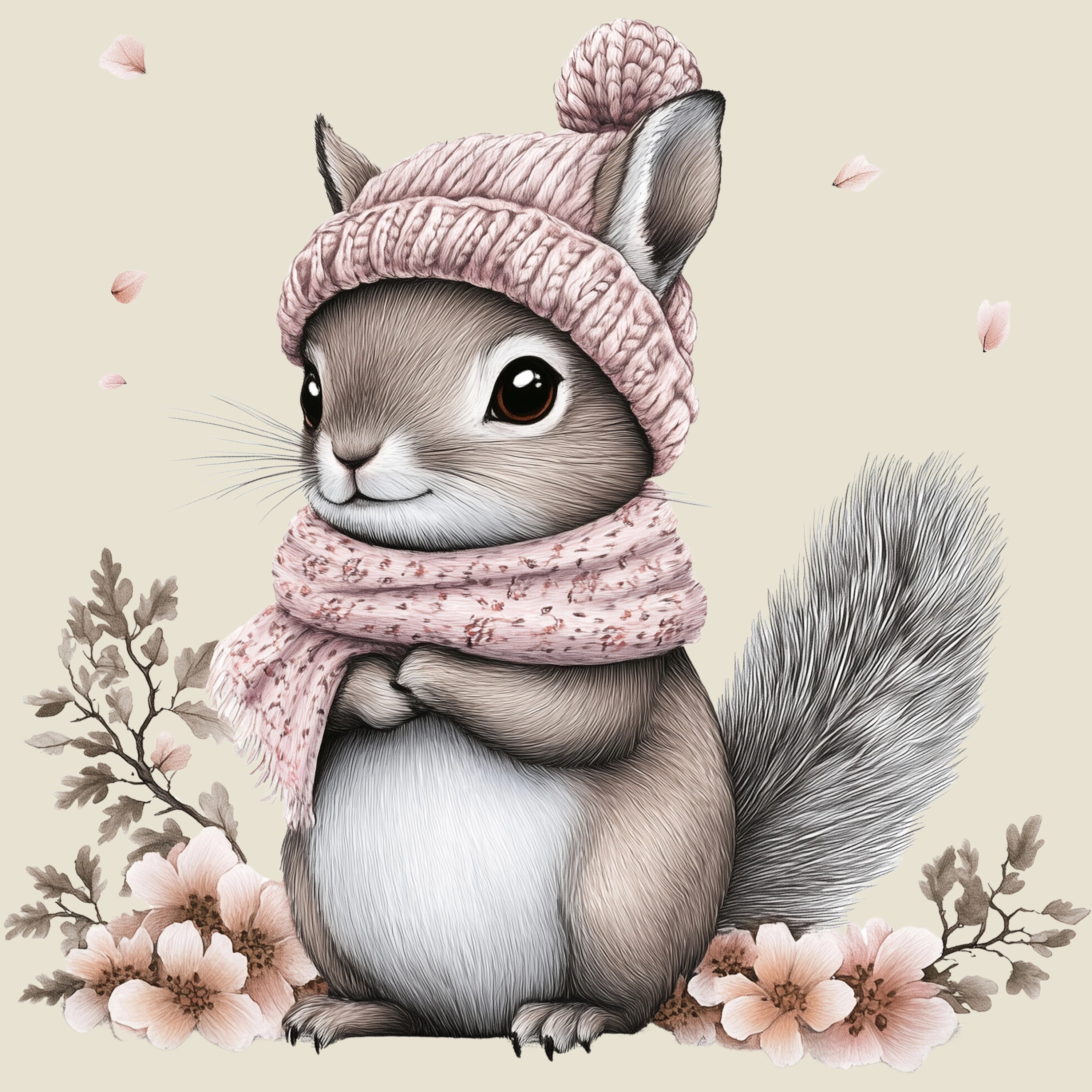 Bügelbild Waldtierchen Eichhörnchen Rosalie