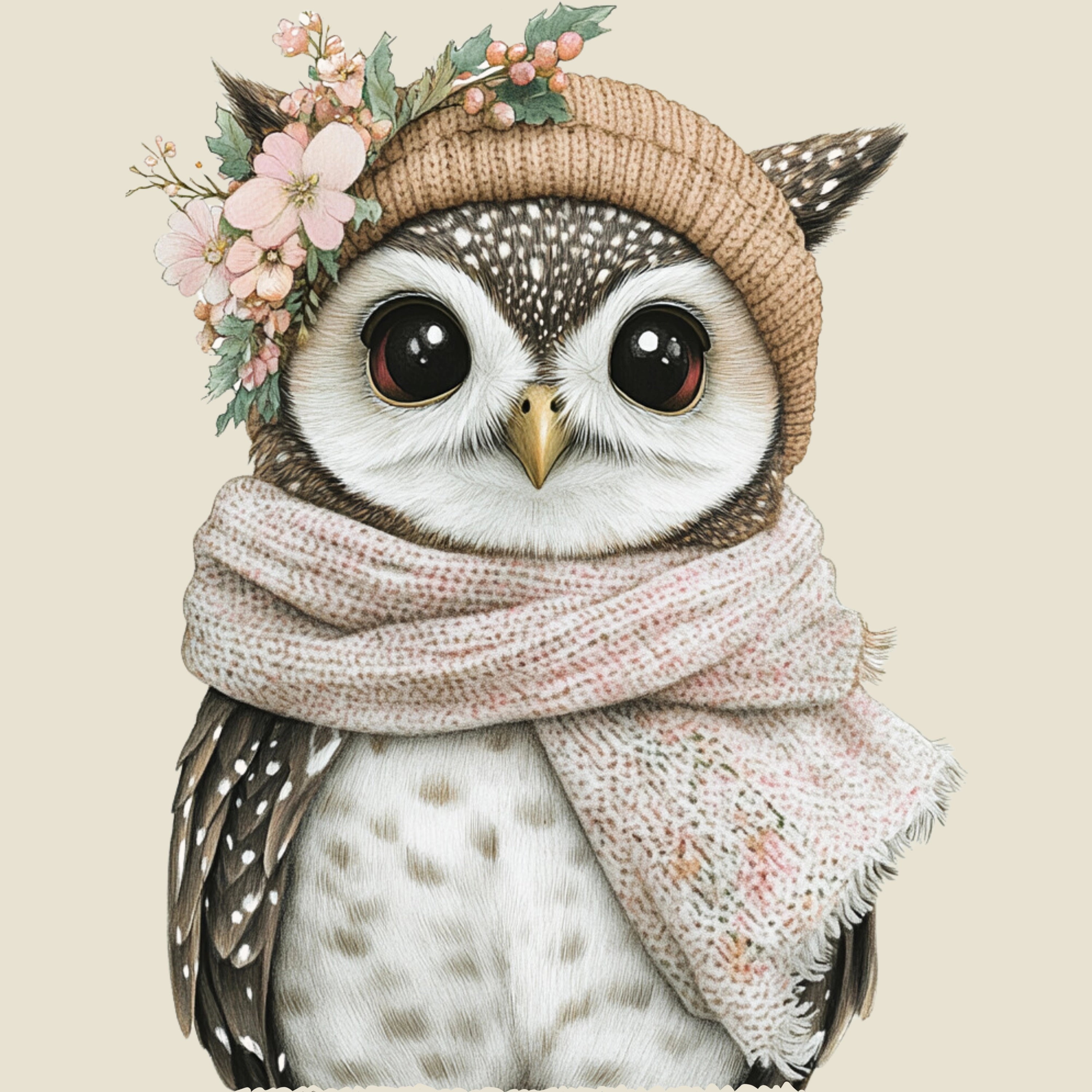 Bügelbild Waldtierchen Eule Clara