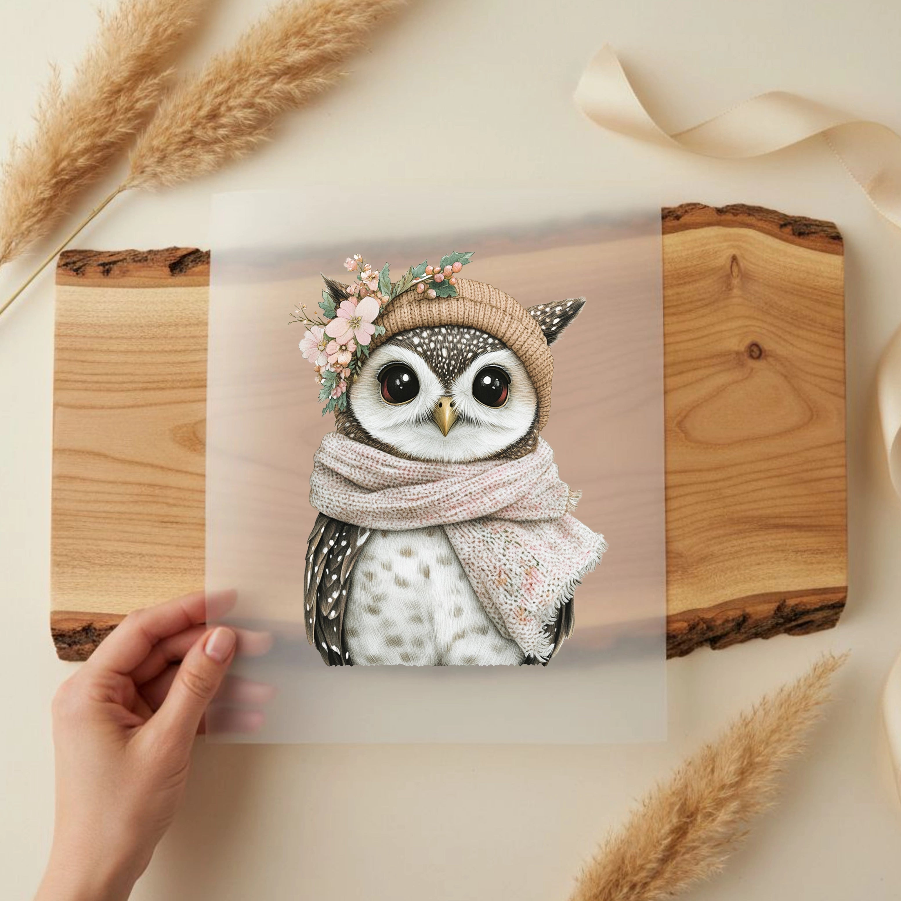 Bügelbild Waldtierchen Eule Clara