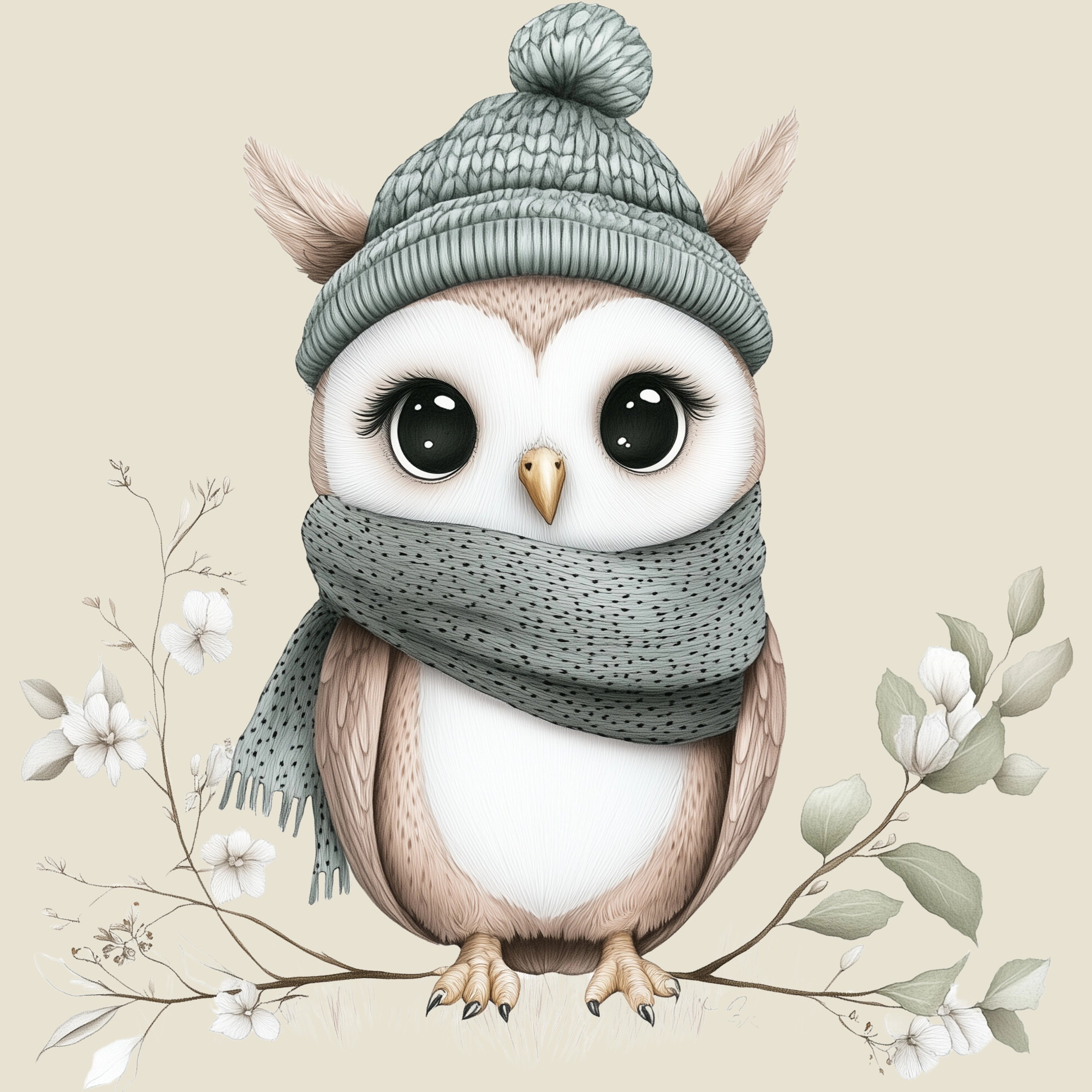 Bügelbild Waldtierchen Eule Jona