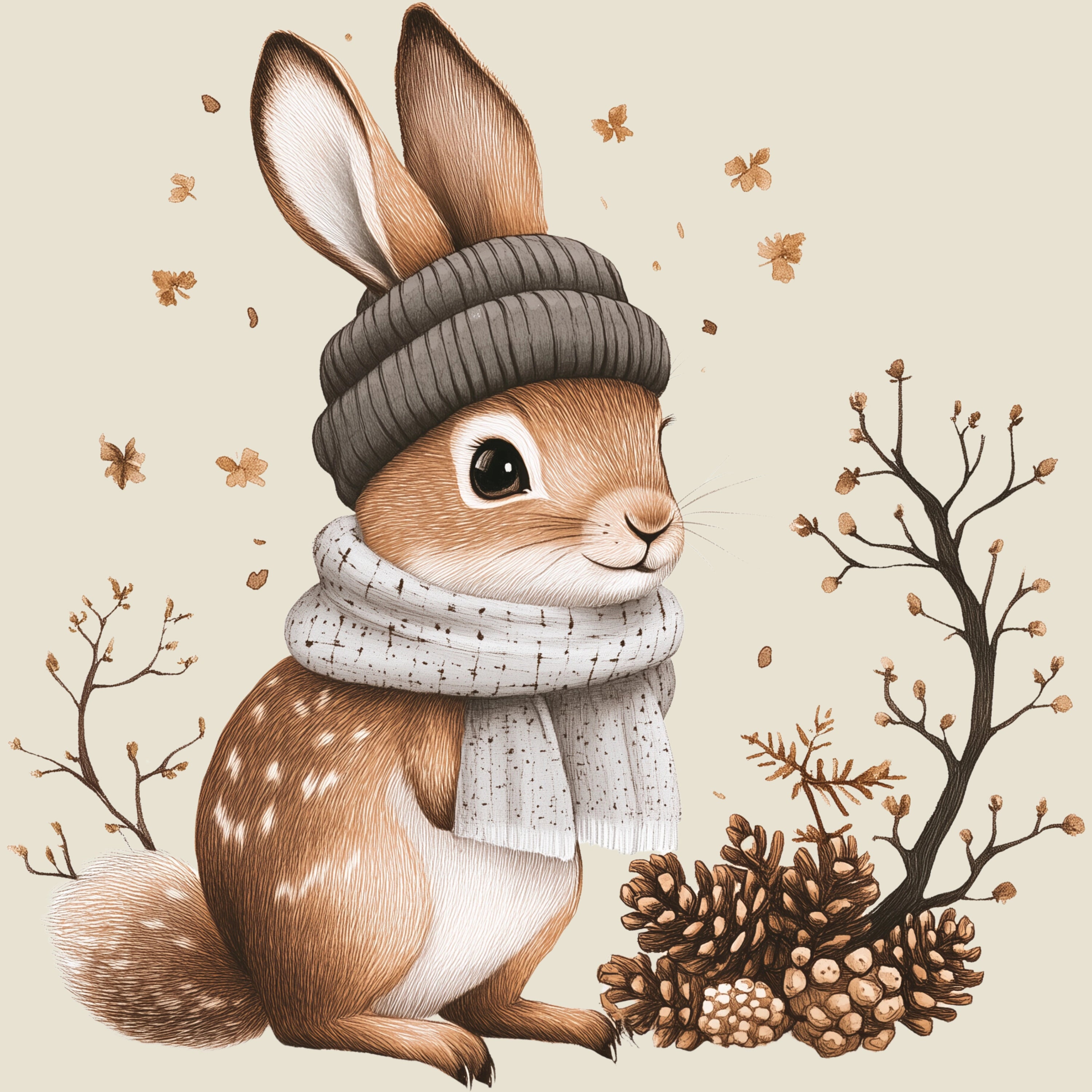 Bügelbild Waldtierchen Hase Theo