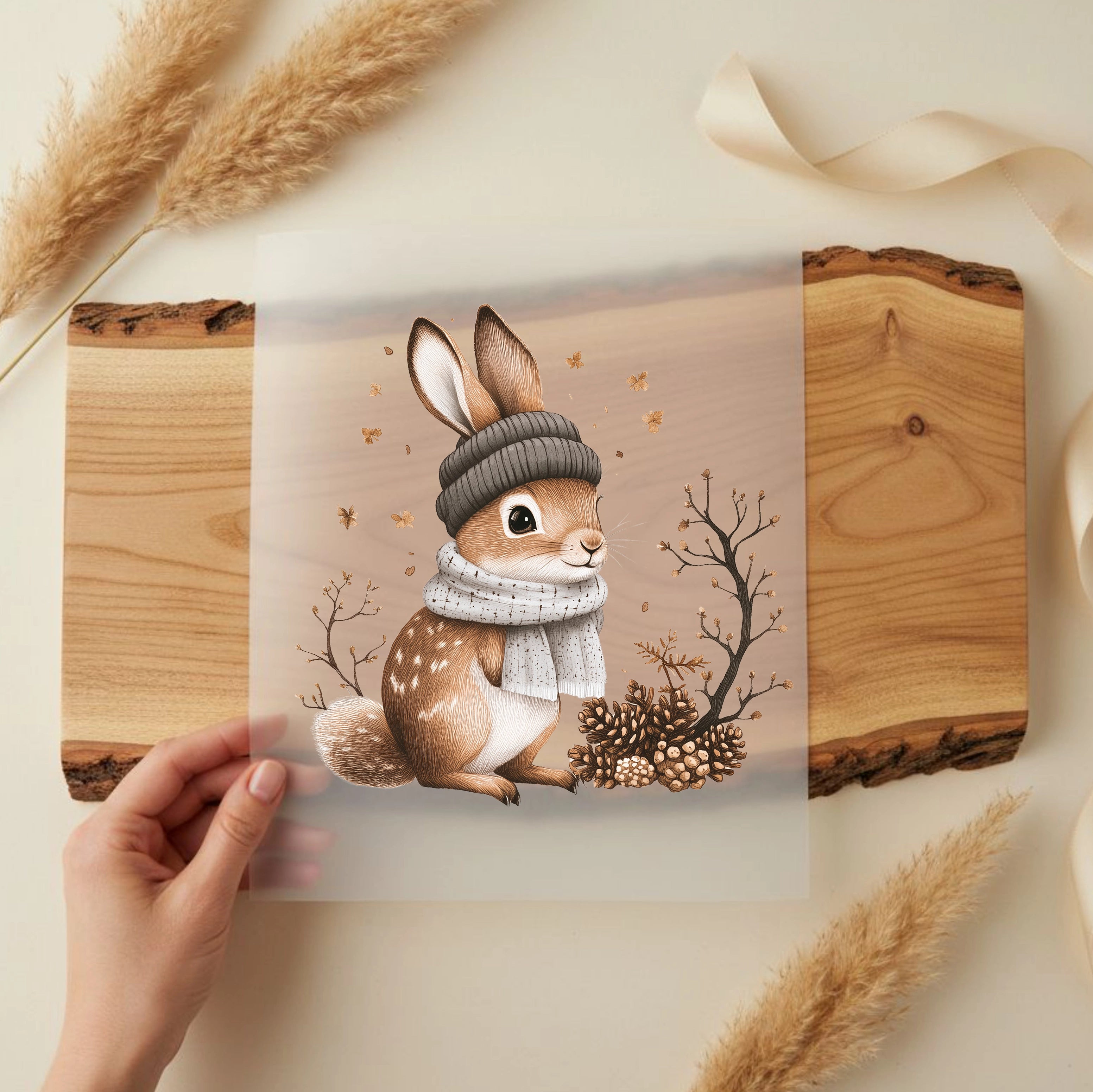 Bügelbild Waldtierchen Hase Theo