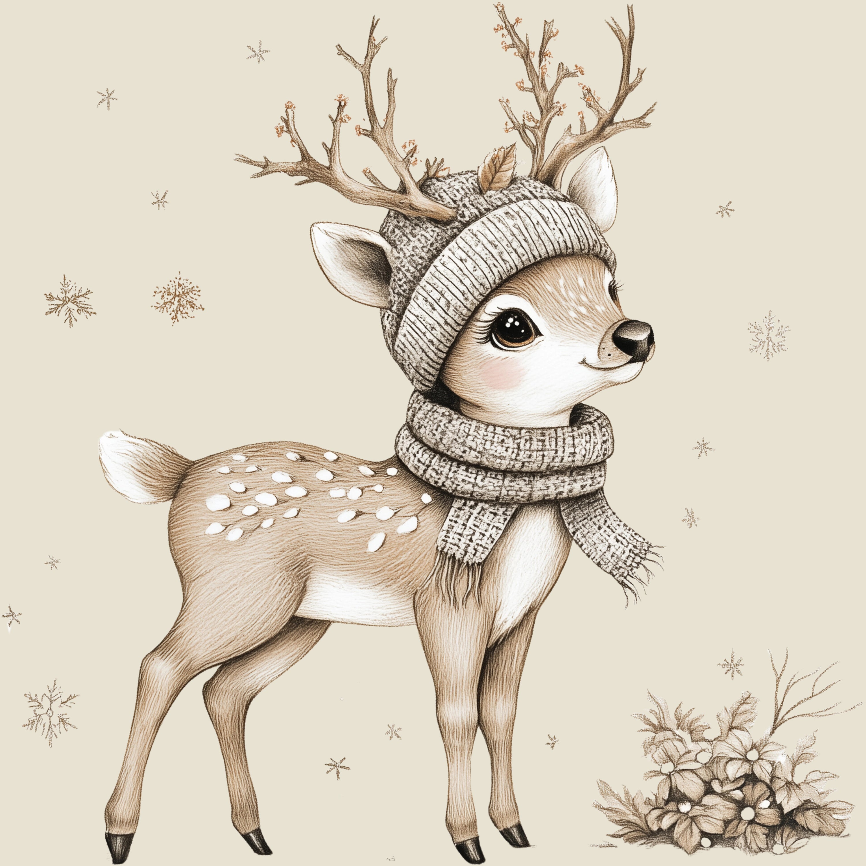 Bügelbild Waldtierchen Reh Henrik