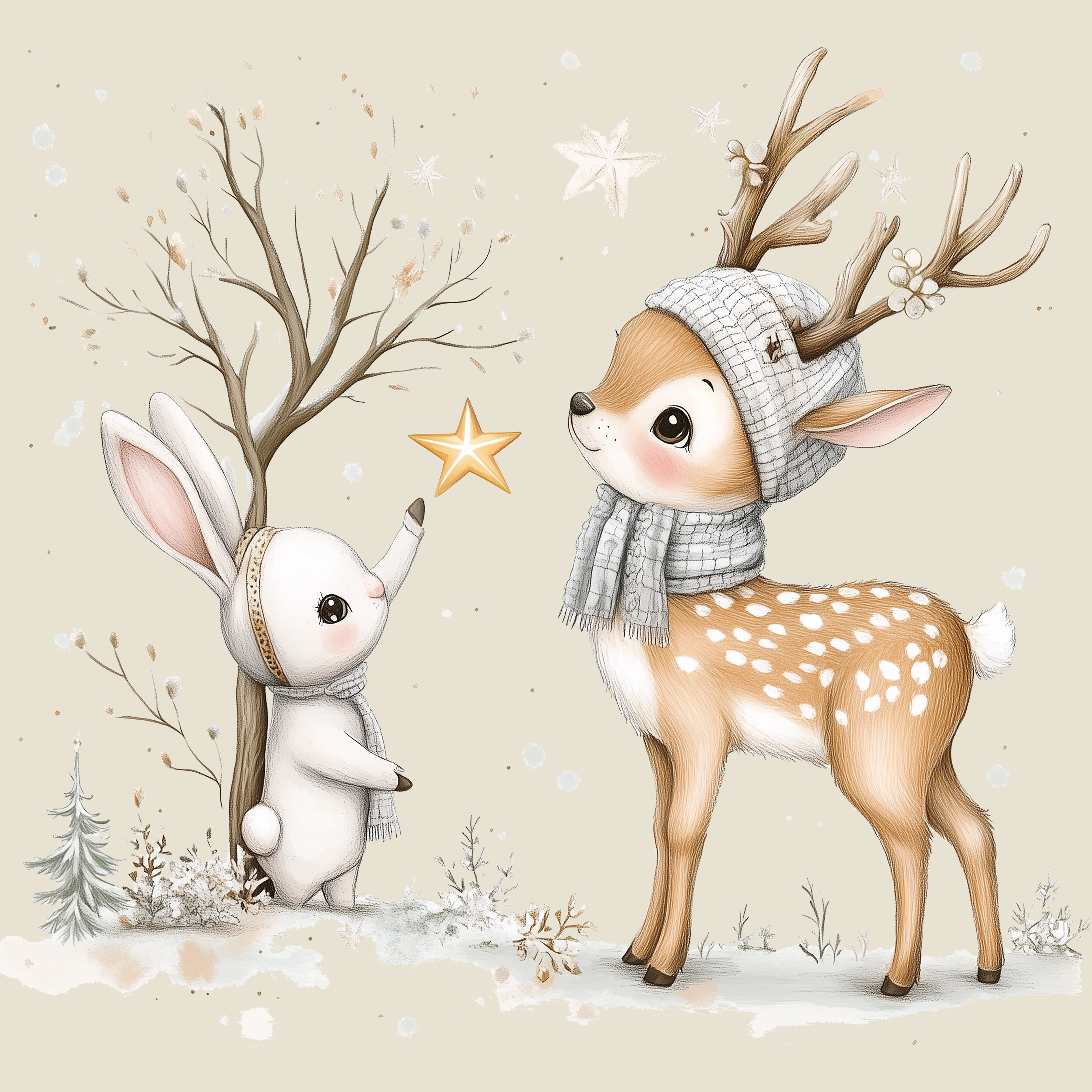 Bügelbild Waldtierchen Reh Oskar