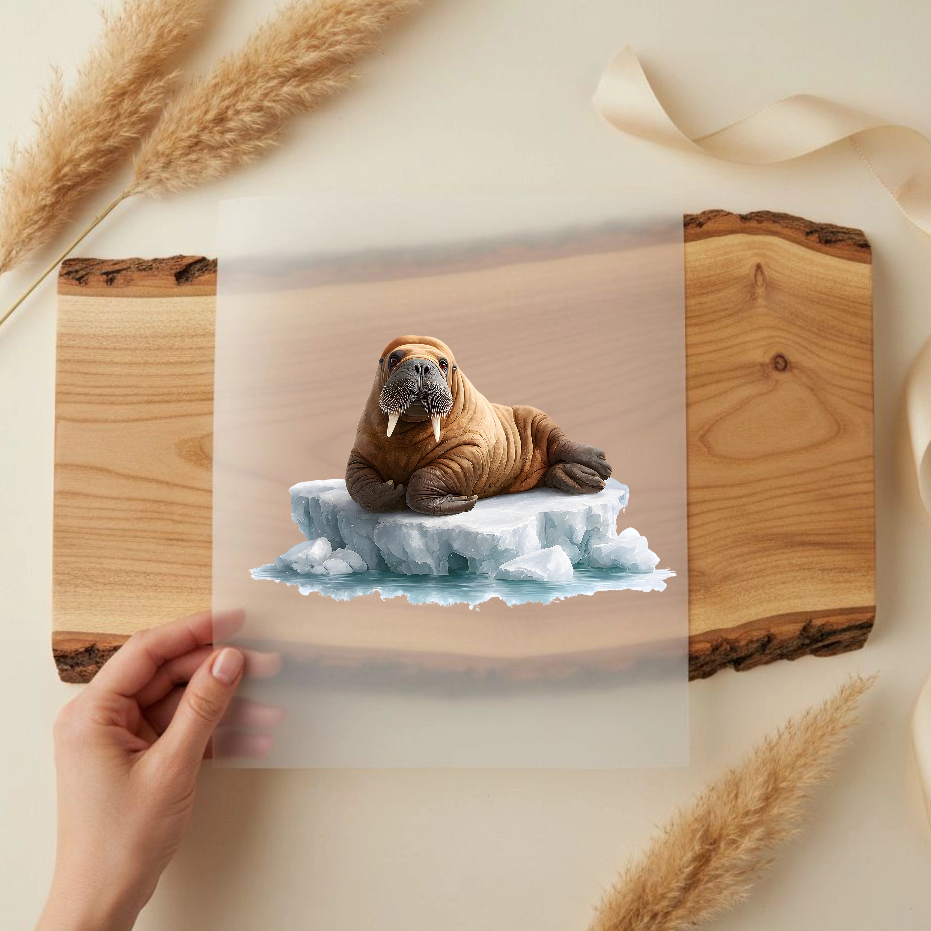 Bügelbild Walross Eisgigant