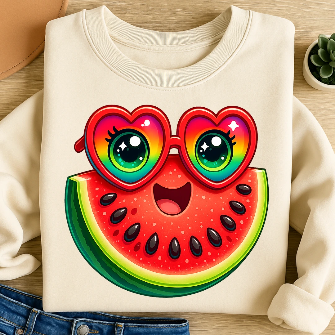 Bügelbild Wassermelone Sonnenfreundin