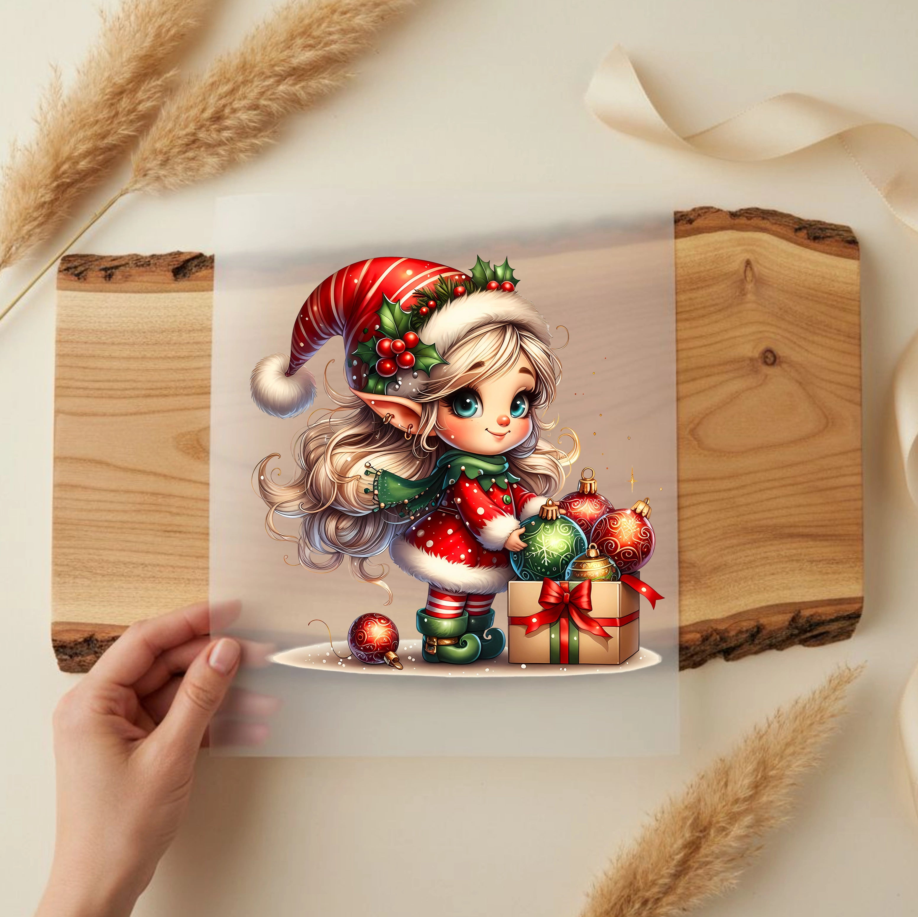 Bügelbild Weihnachts Elfe Luminia