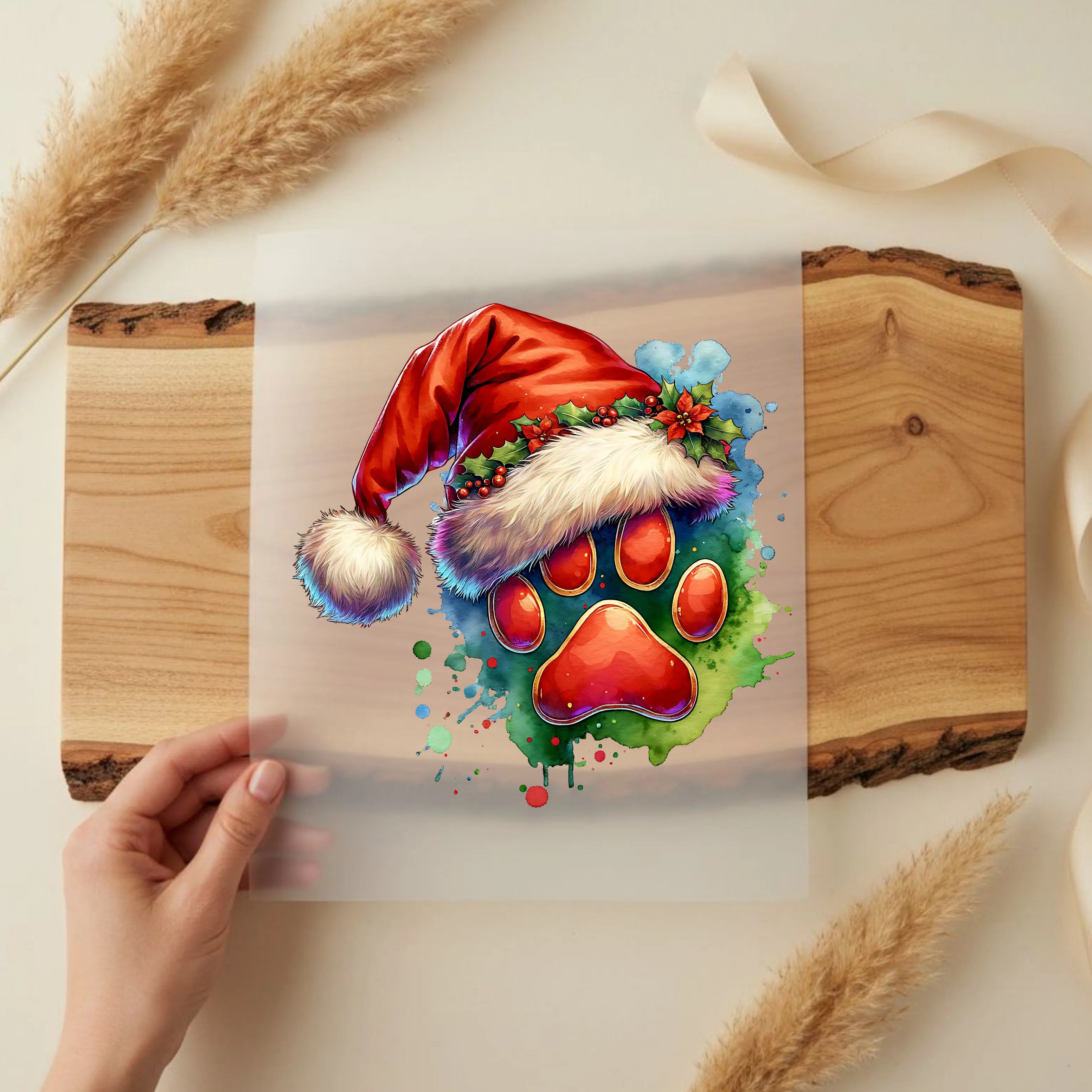 Bügelbild Weihnachts Pfote Merry Paw