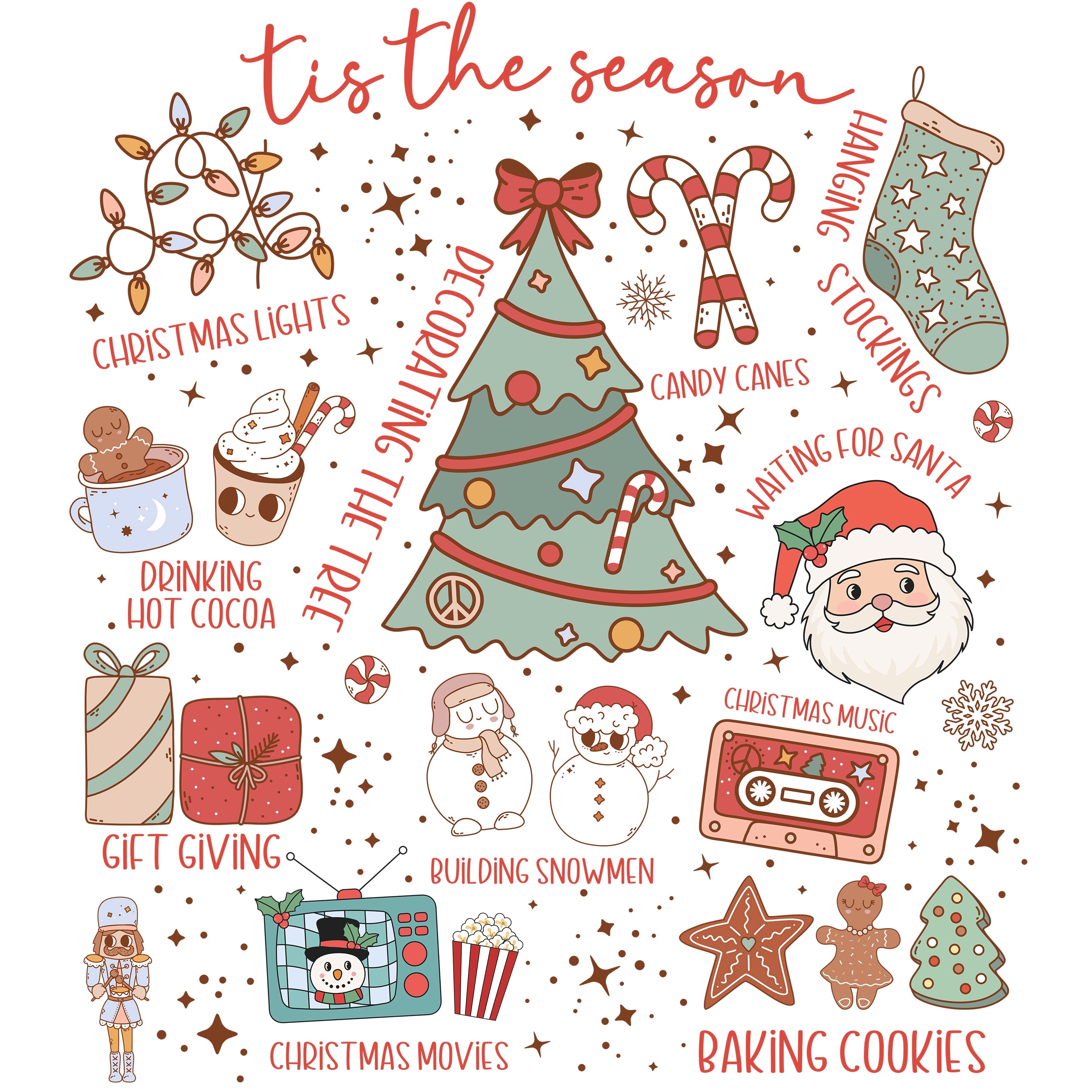 Bügelbild Weihnachts Tradition