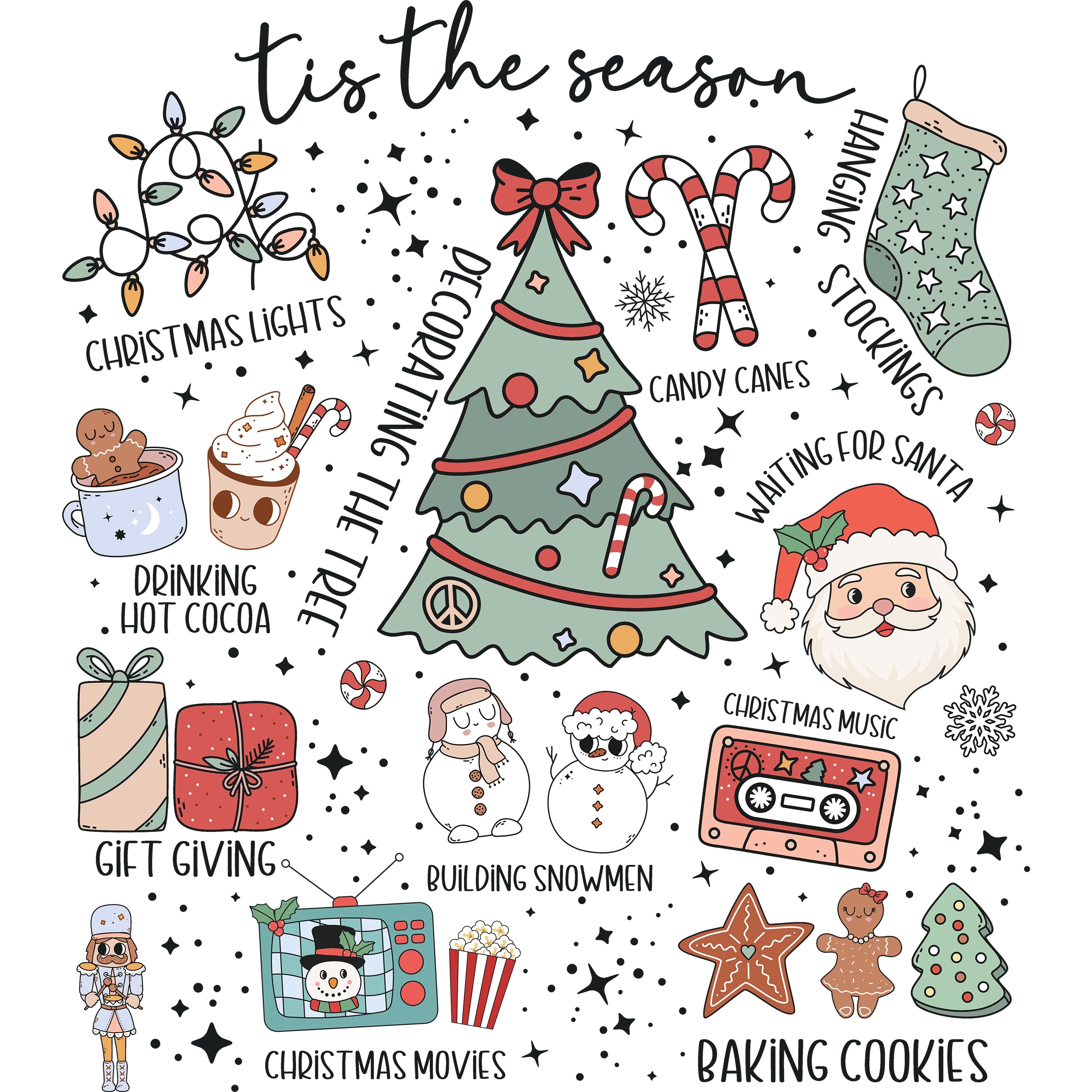 Bügelbild Weihnachts Tradition