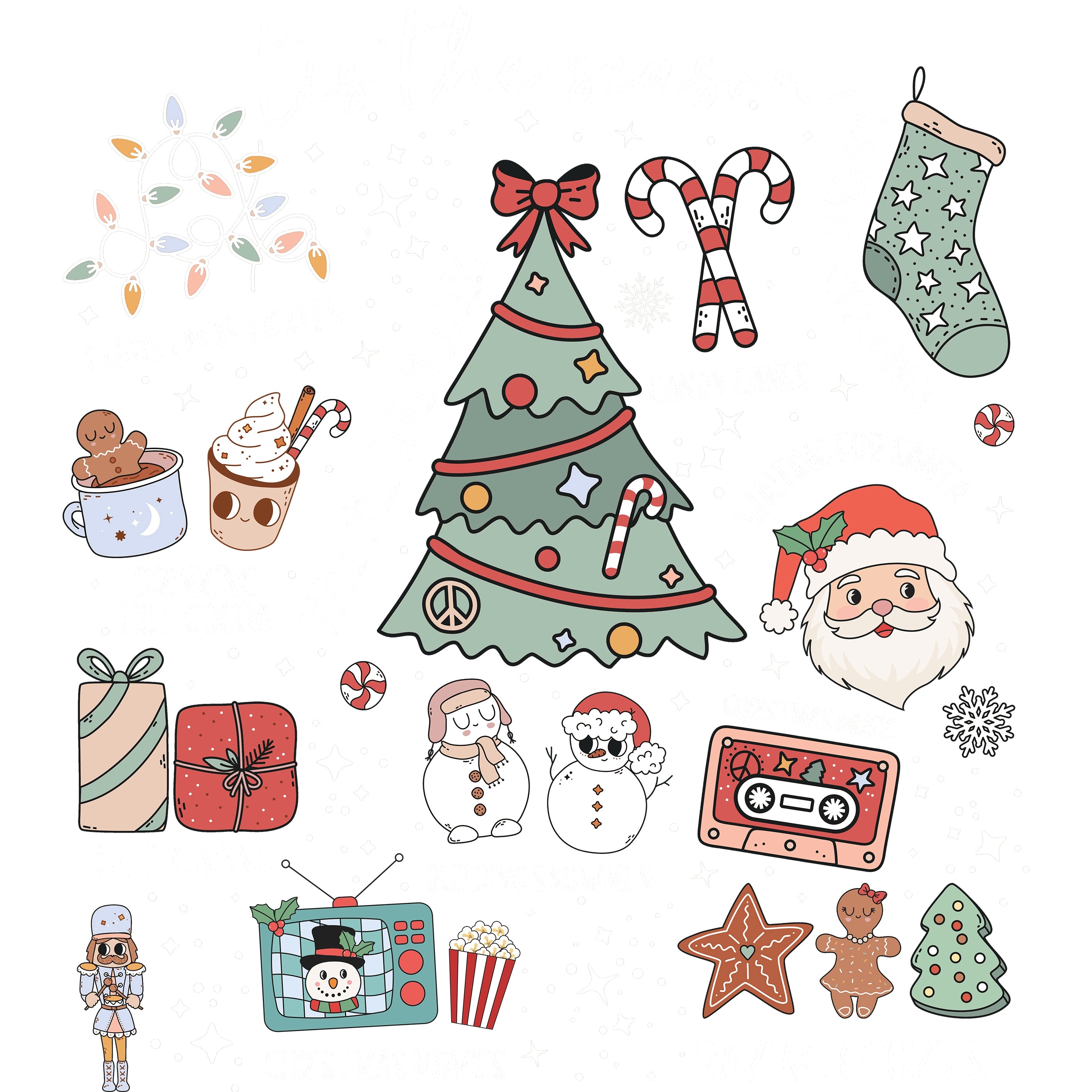 Bügelbild Weihnachts Tradition