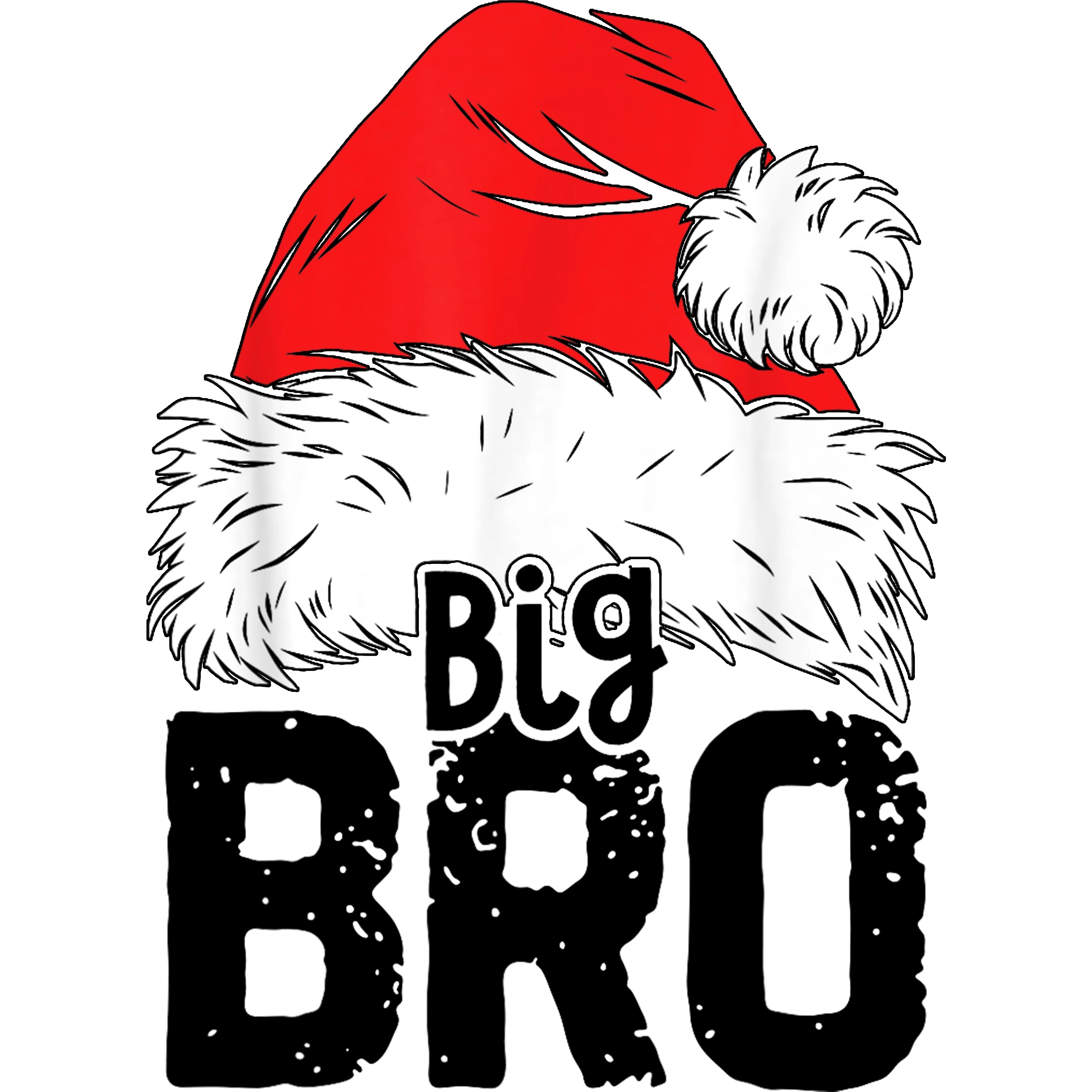 Bügelbild Weihnachtsmütze Familie Big Bro