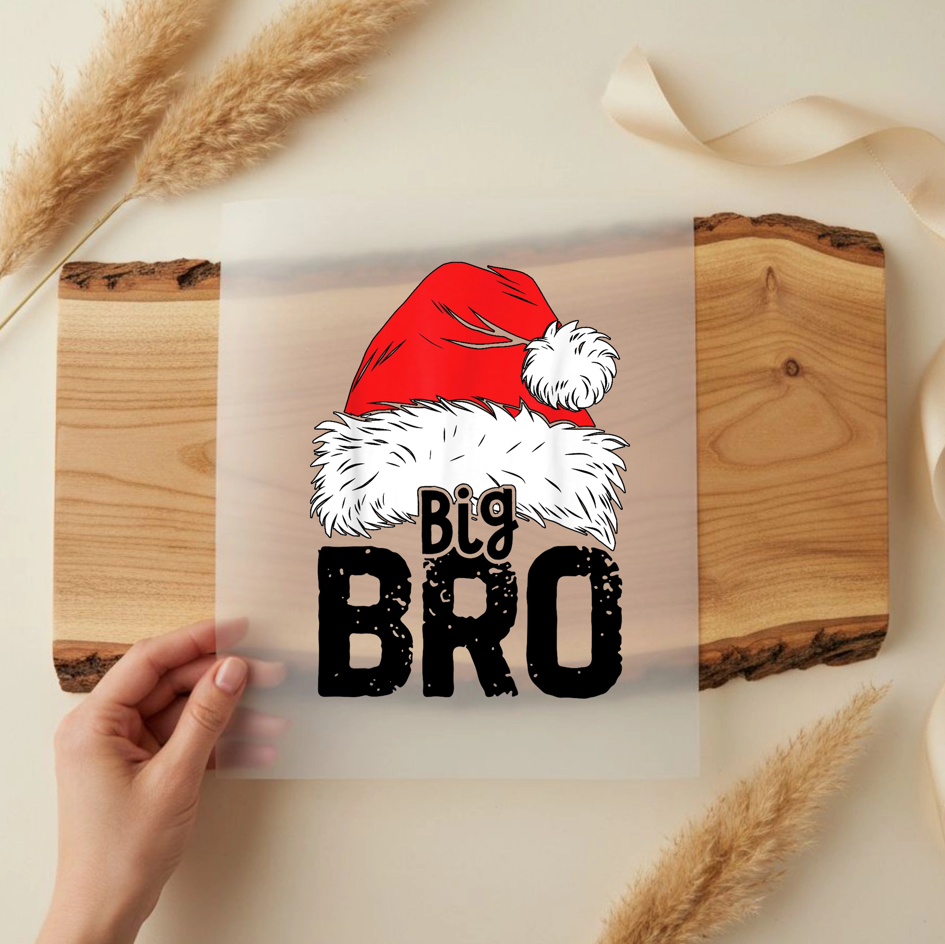 Bügelbild Weihnachtsmütze Familie Big Bro