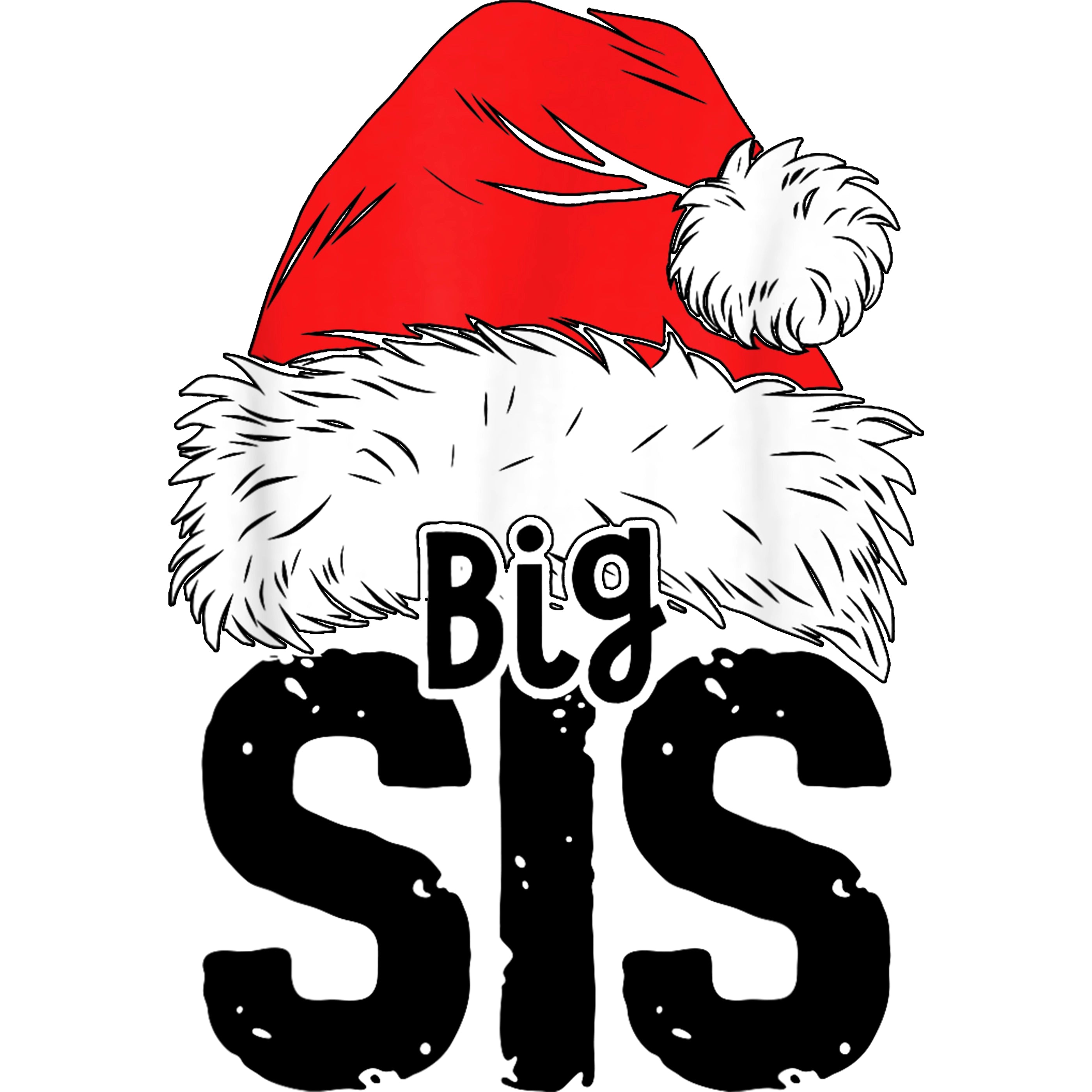Bügelbild Weihnachtsmütze Familie Big Sis
