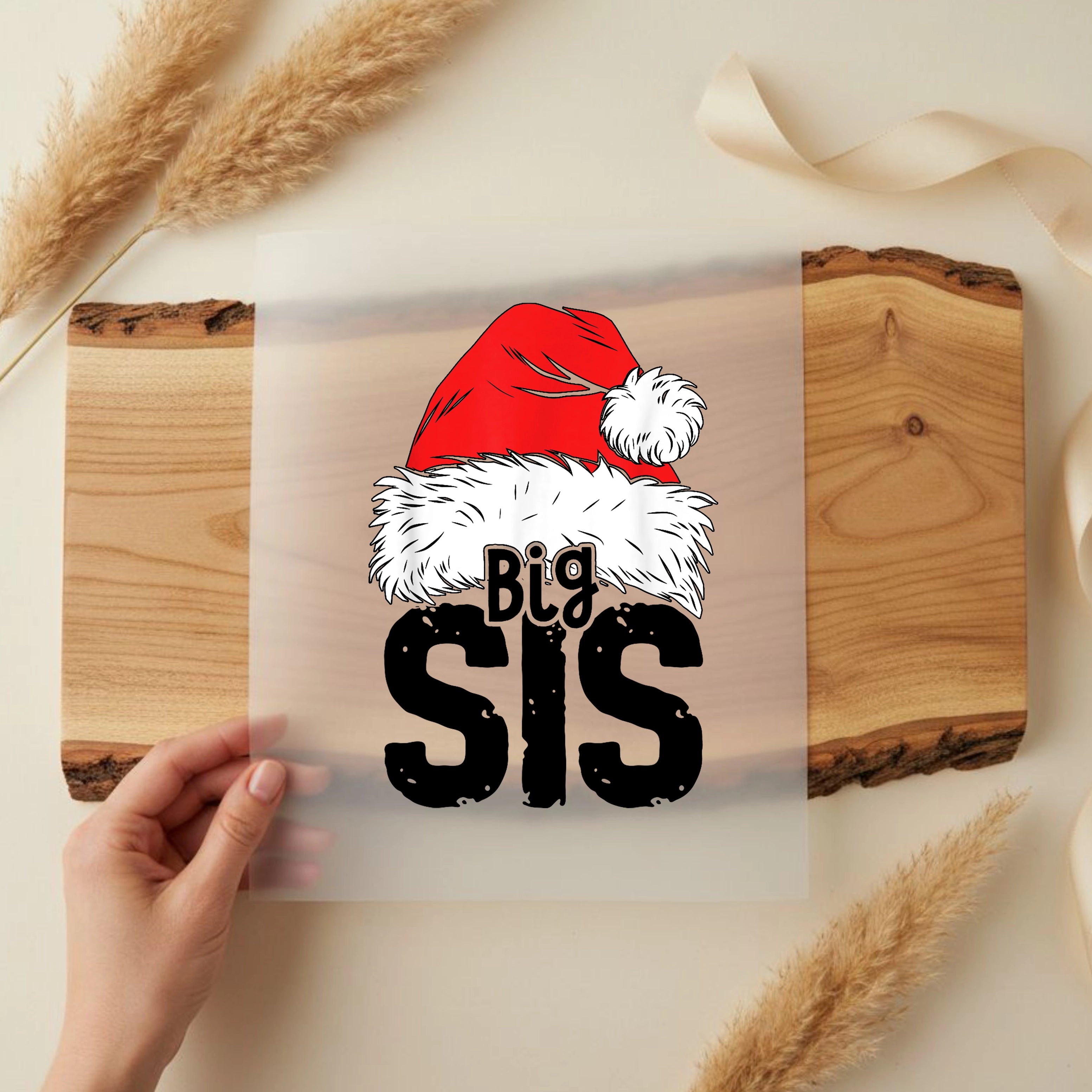 Bügelbild Weihnachtsmütze Familie Big Sis