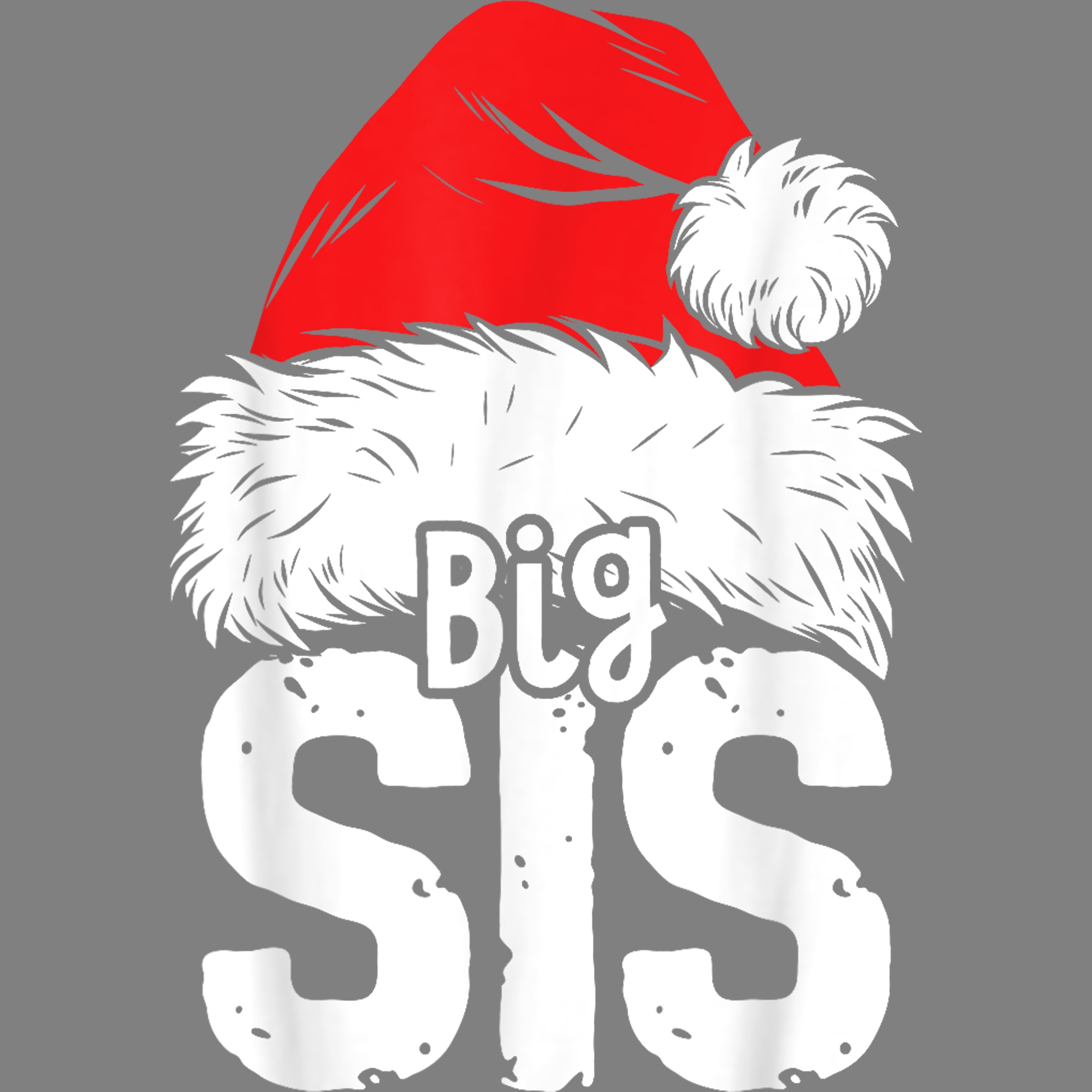 Bügelbild Weihnachtsmütze Familie Big Sis