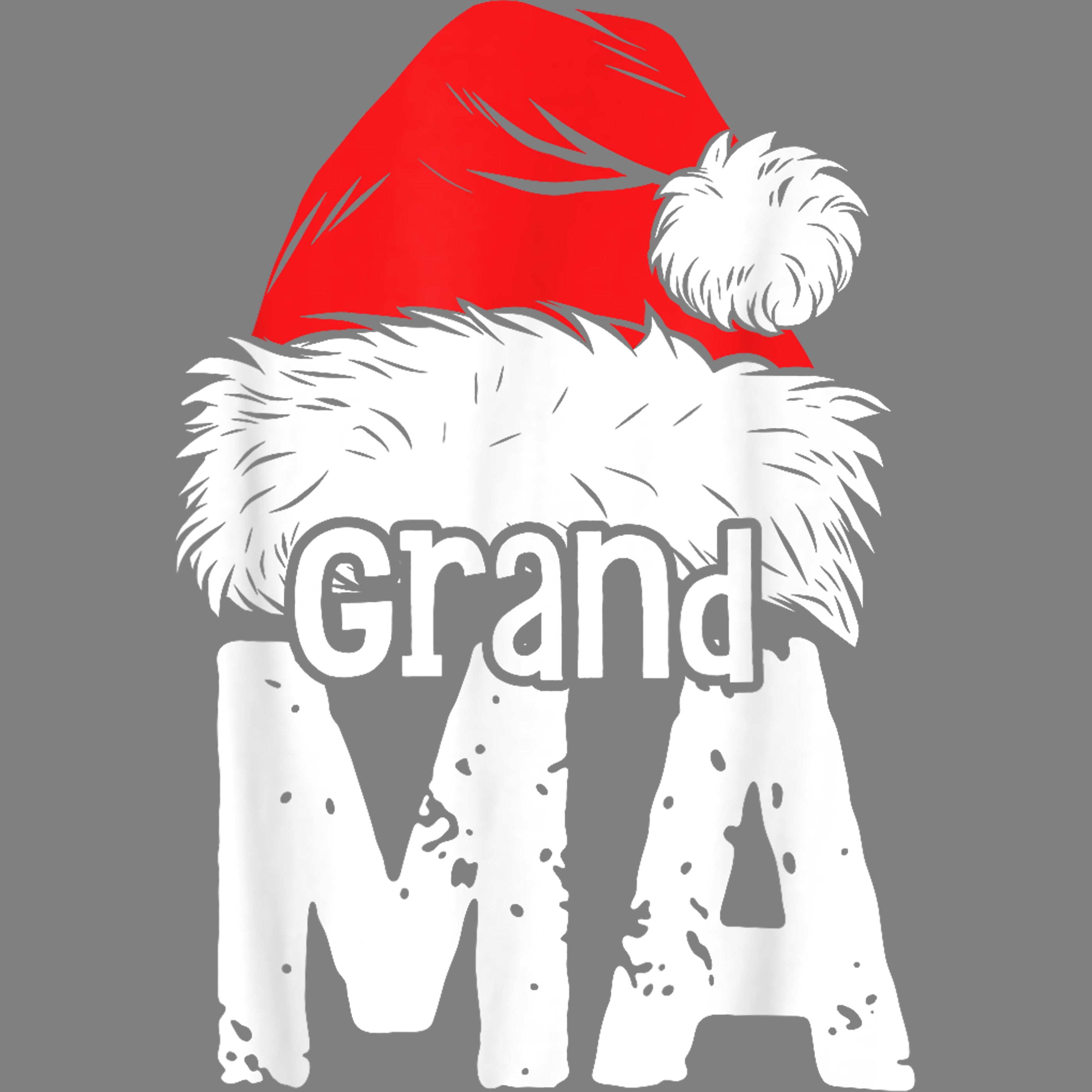 Bügelbild Weihnachtsmütze Familie Grandma