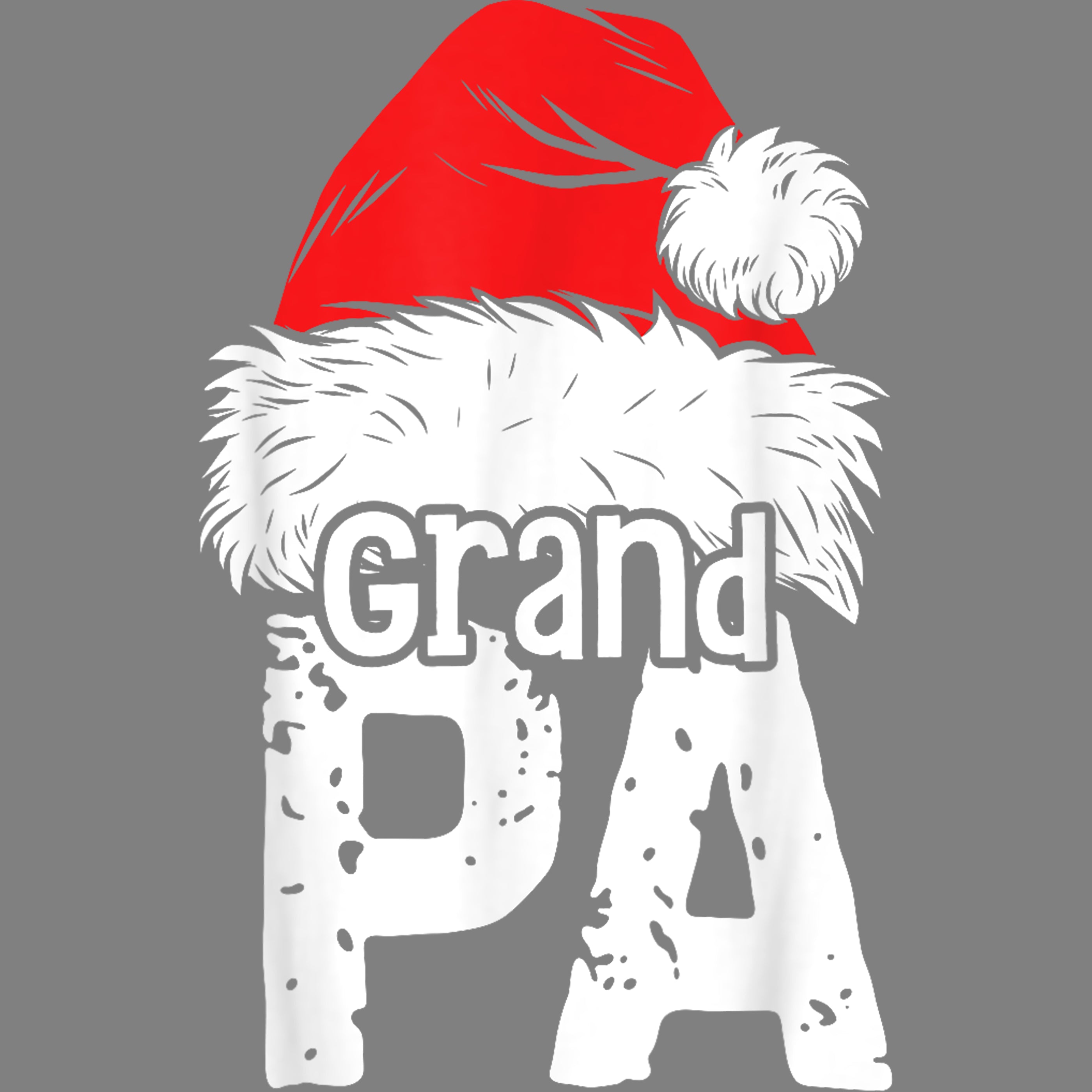 Bügelbild Weihnachtsmütze Familie Grandpa